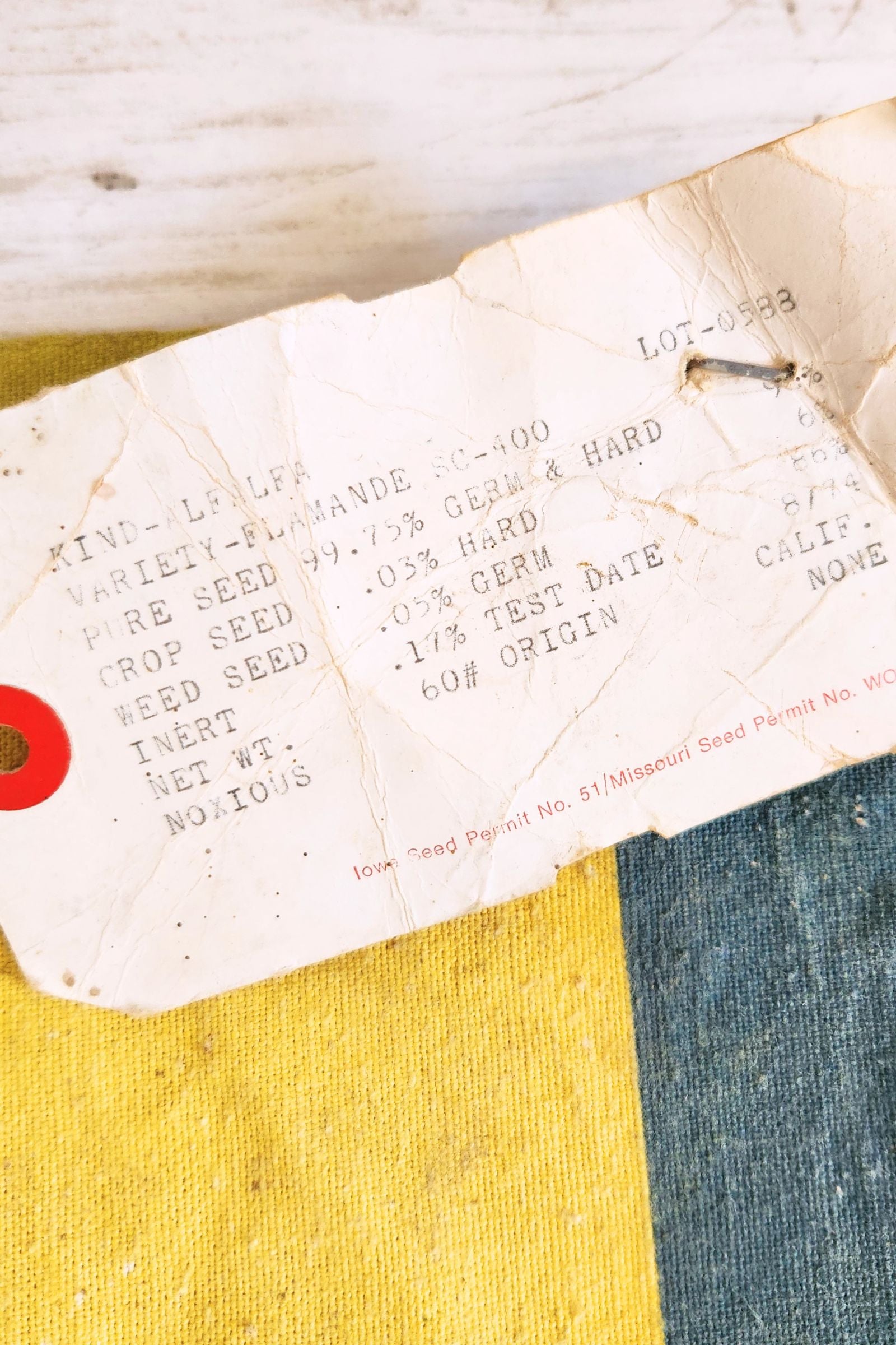 VINTAGE ALFALFA SEE BAG