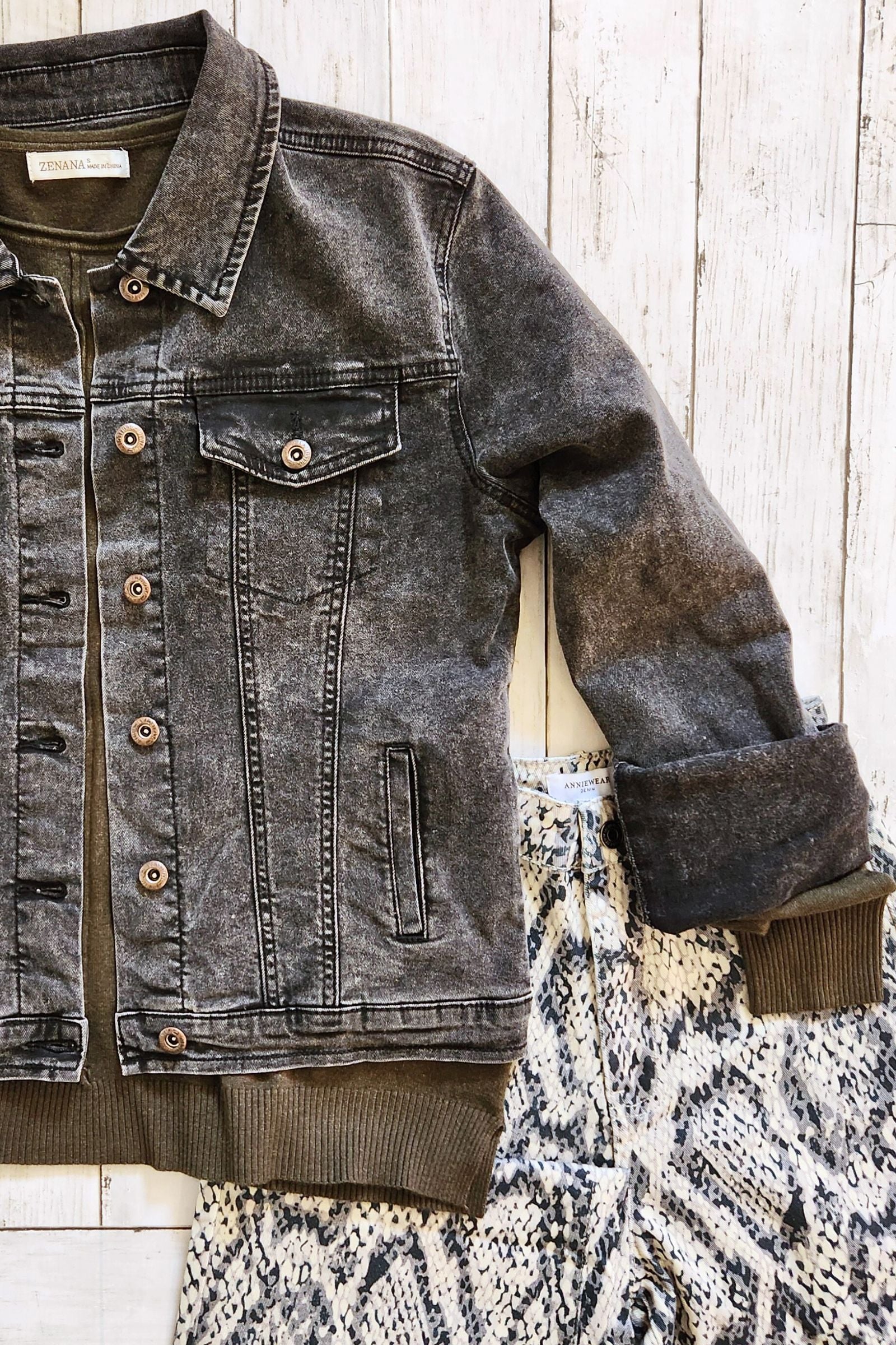 Heather Olive Front Seam Sweater