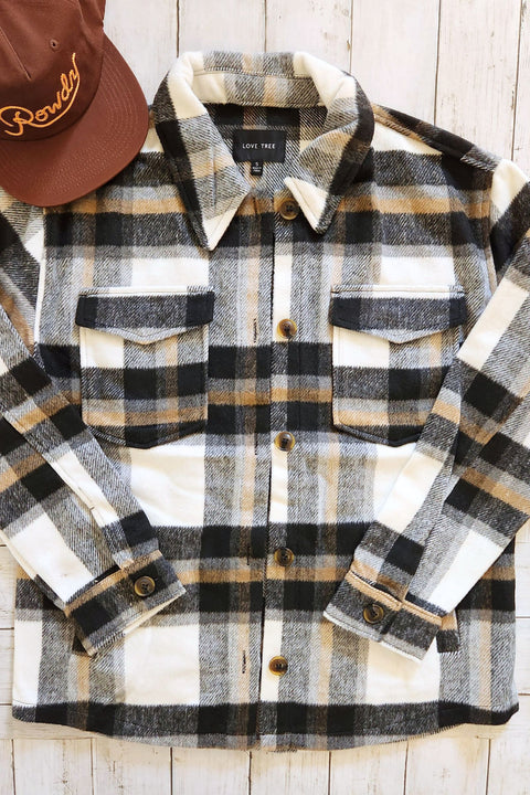 Black & White Plaid Shacket