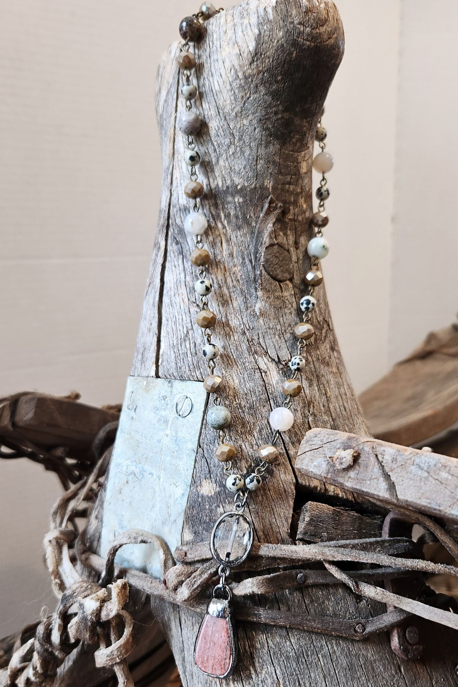 Pica Bamboo Agate Necklace