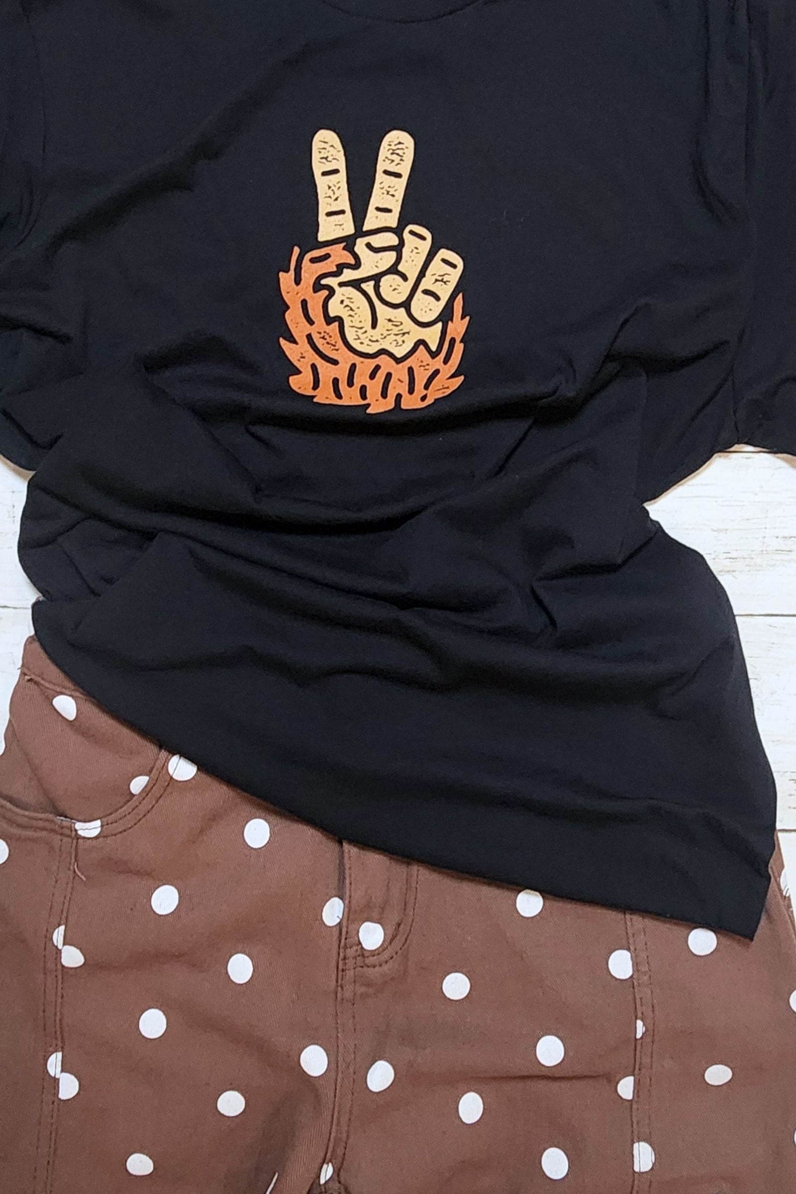 Brown Polka Dot Barrel Jeans