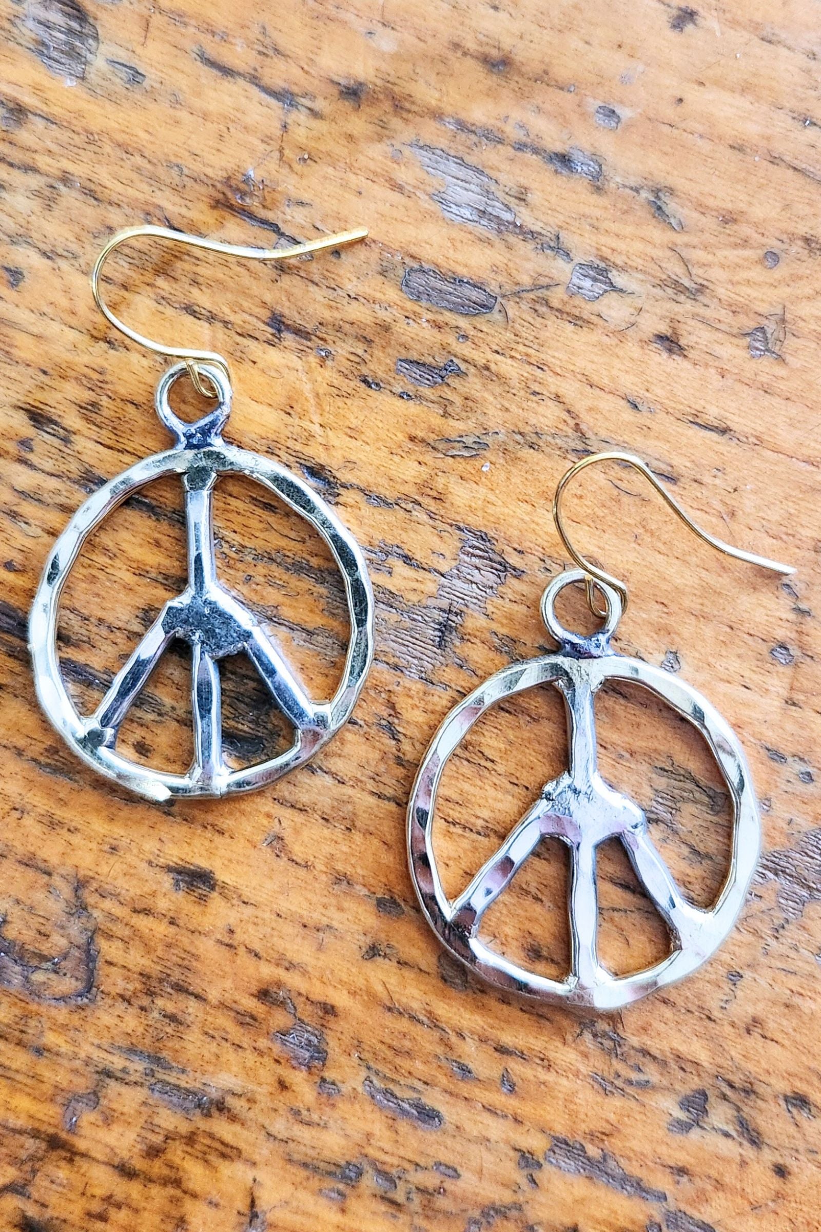 Woodstock Peace Sign Earrings