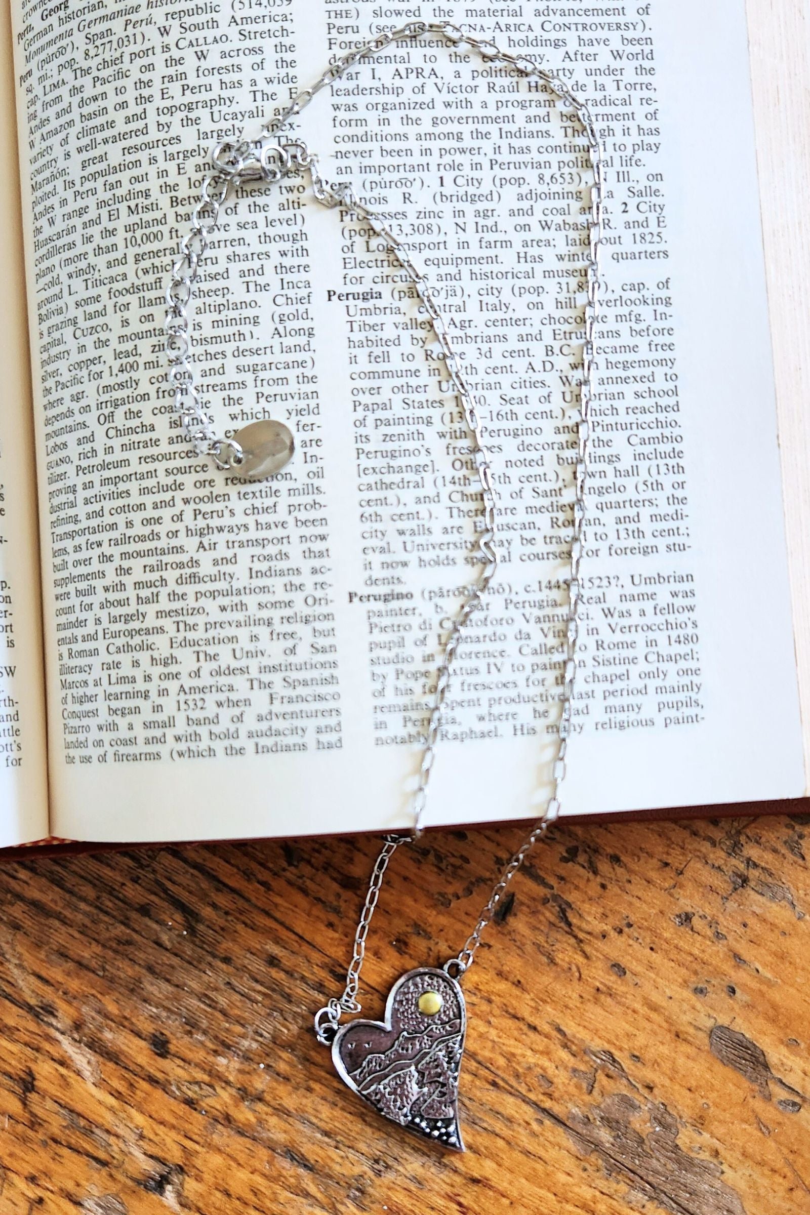 Love the Outdoors Silver Heart Necklace