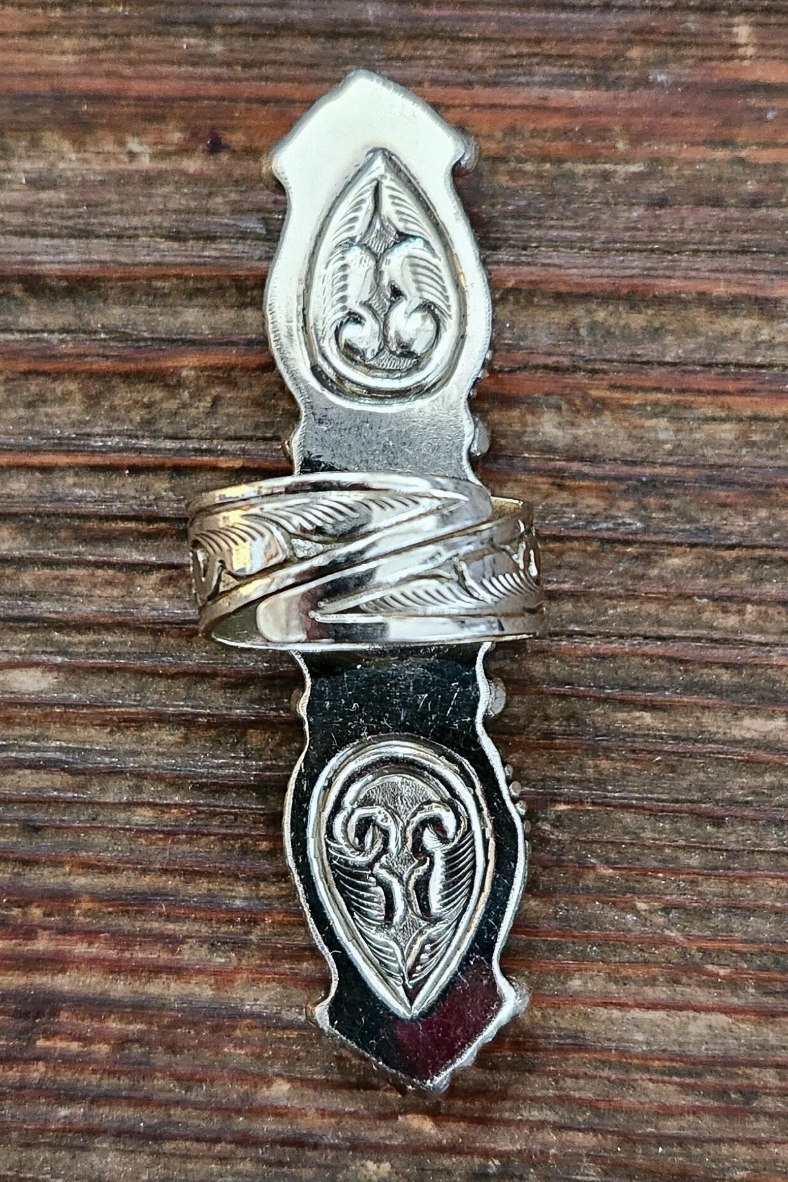 Adjustable Tibetan Silver Turquoise Crawler Ring | One-of-a-Kind (020)