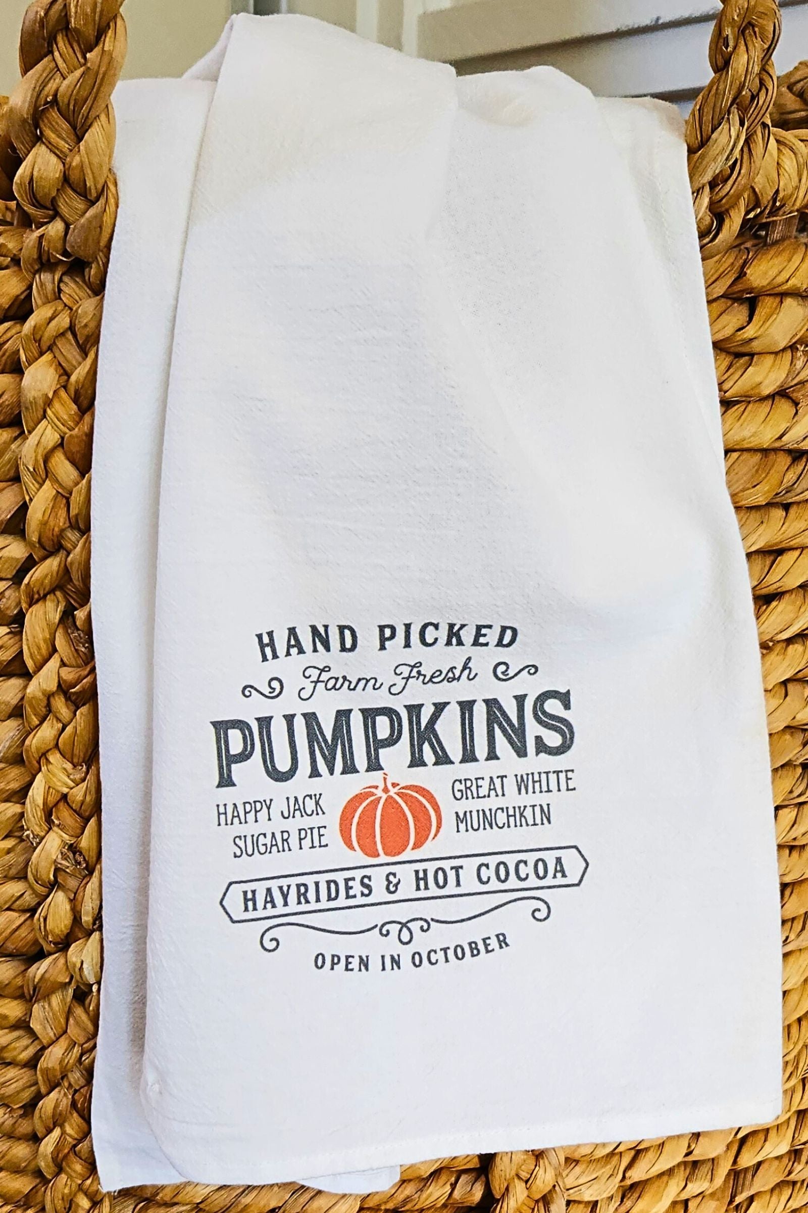 Hand Picked Pumpkin Flour Sack