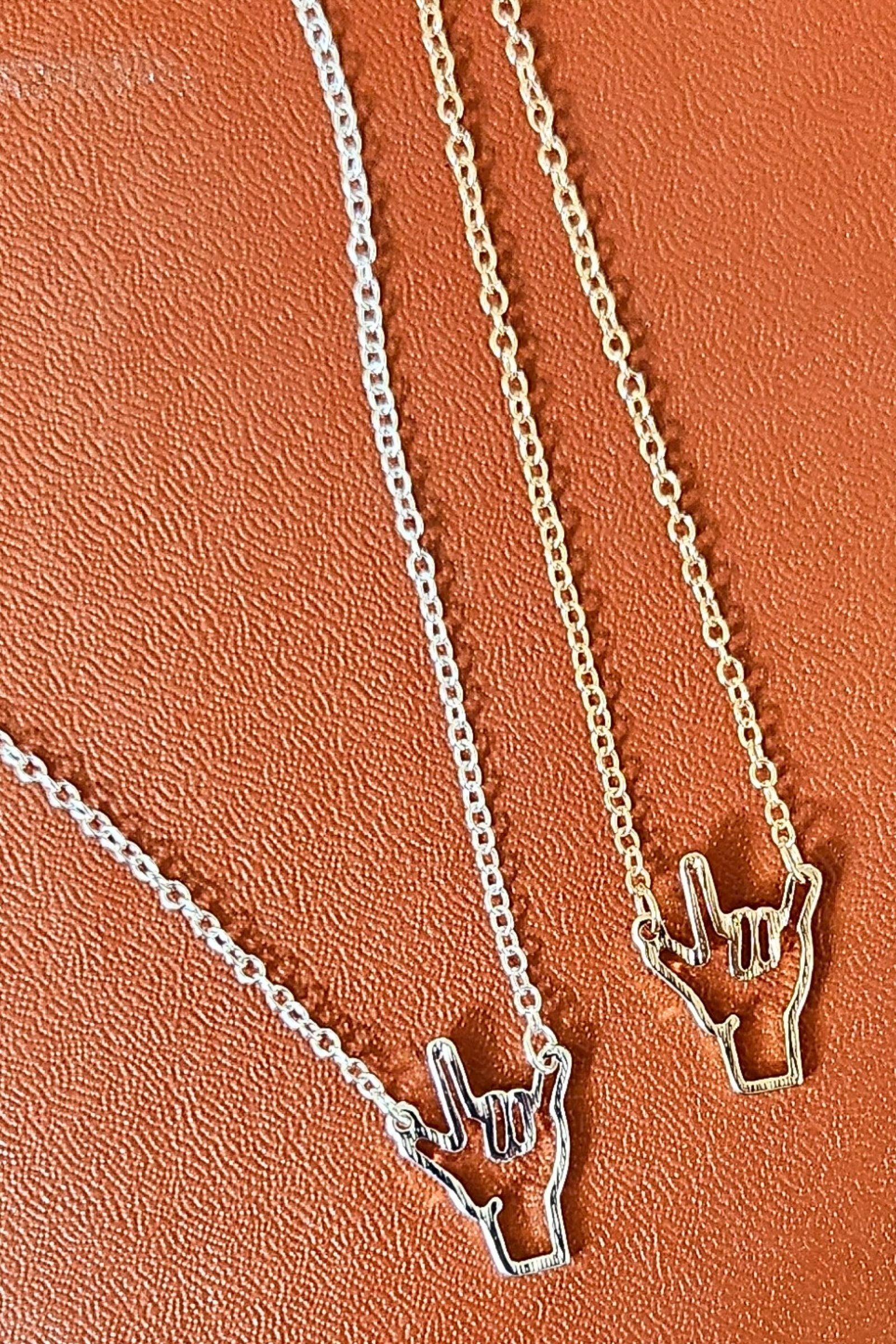 Sign Language Love Necklace