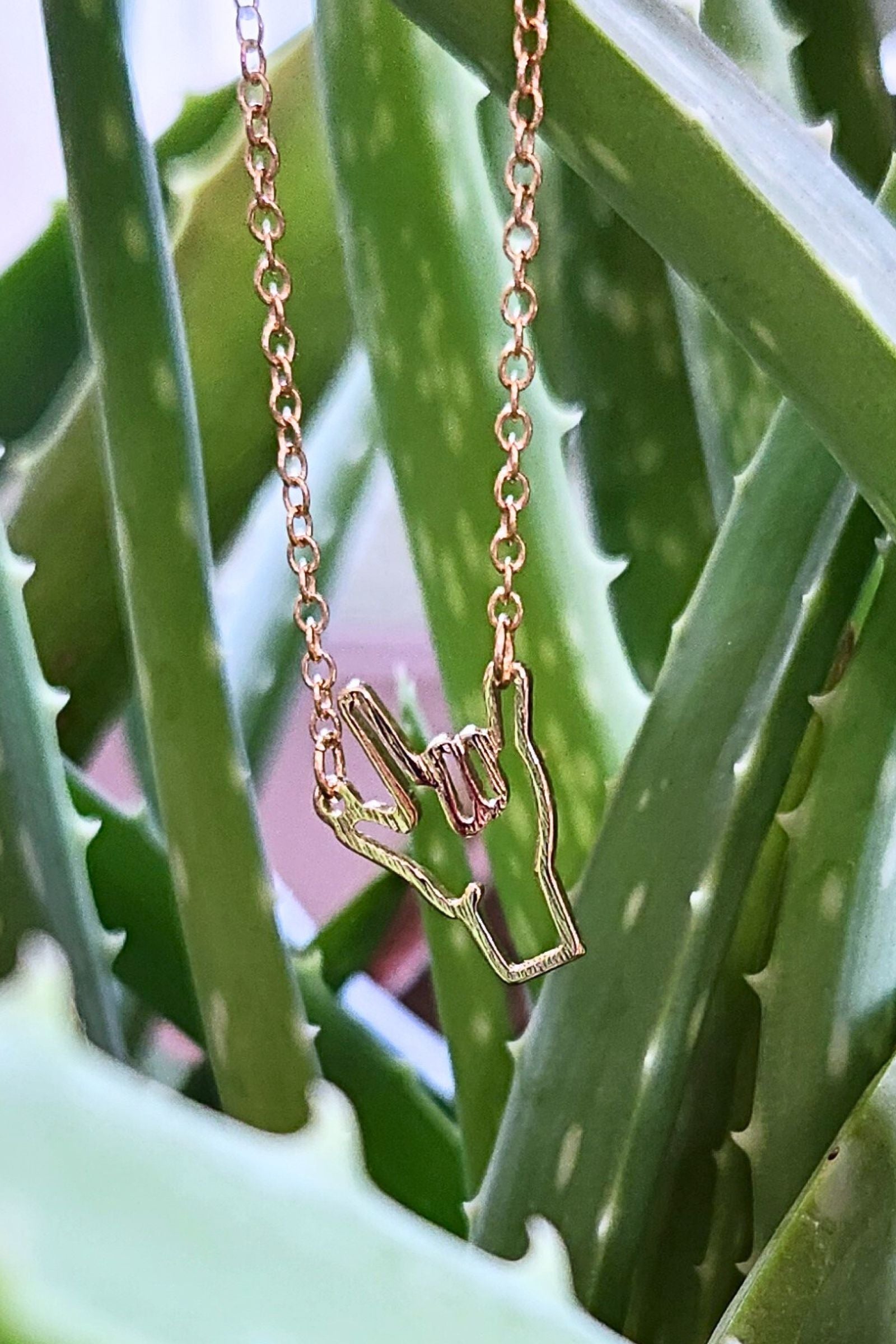Sign Language Love Necklace