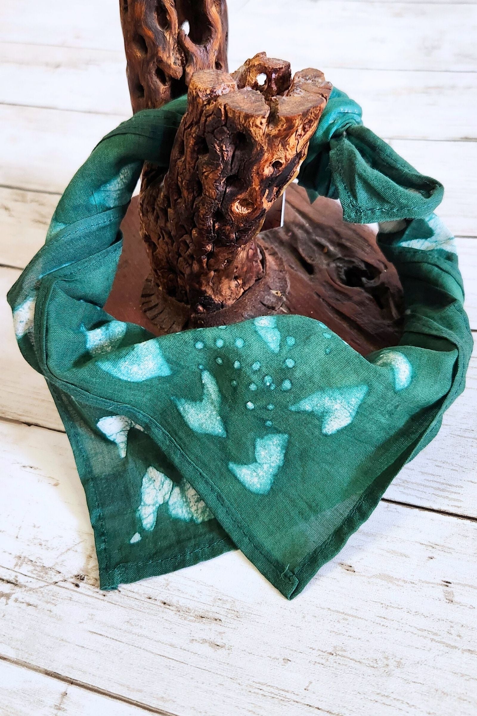 Green Arrow Block Print Bandana