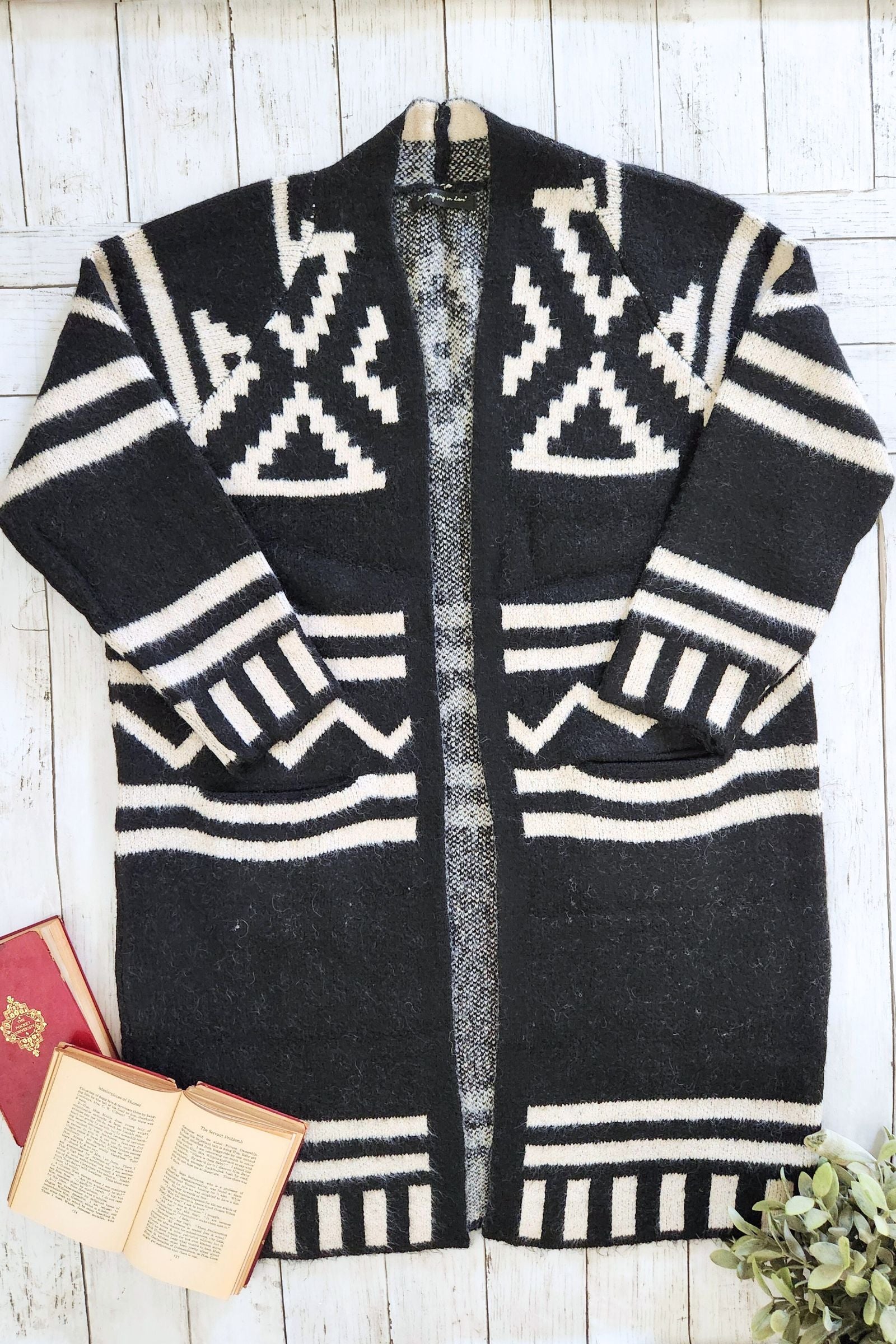 Black & White Aztec Cardigan