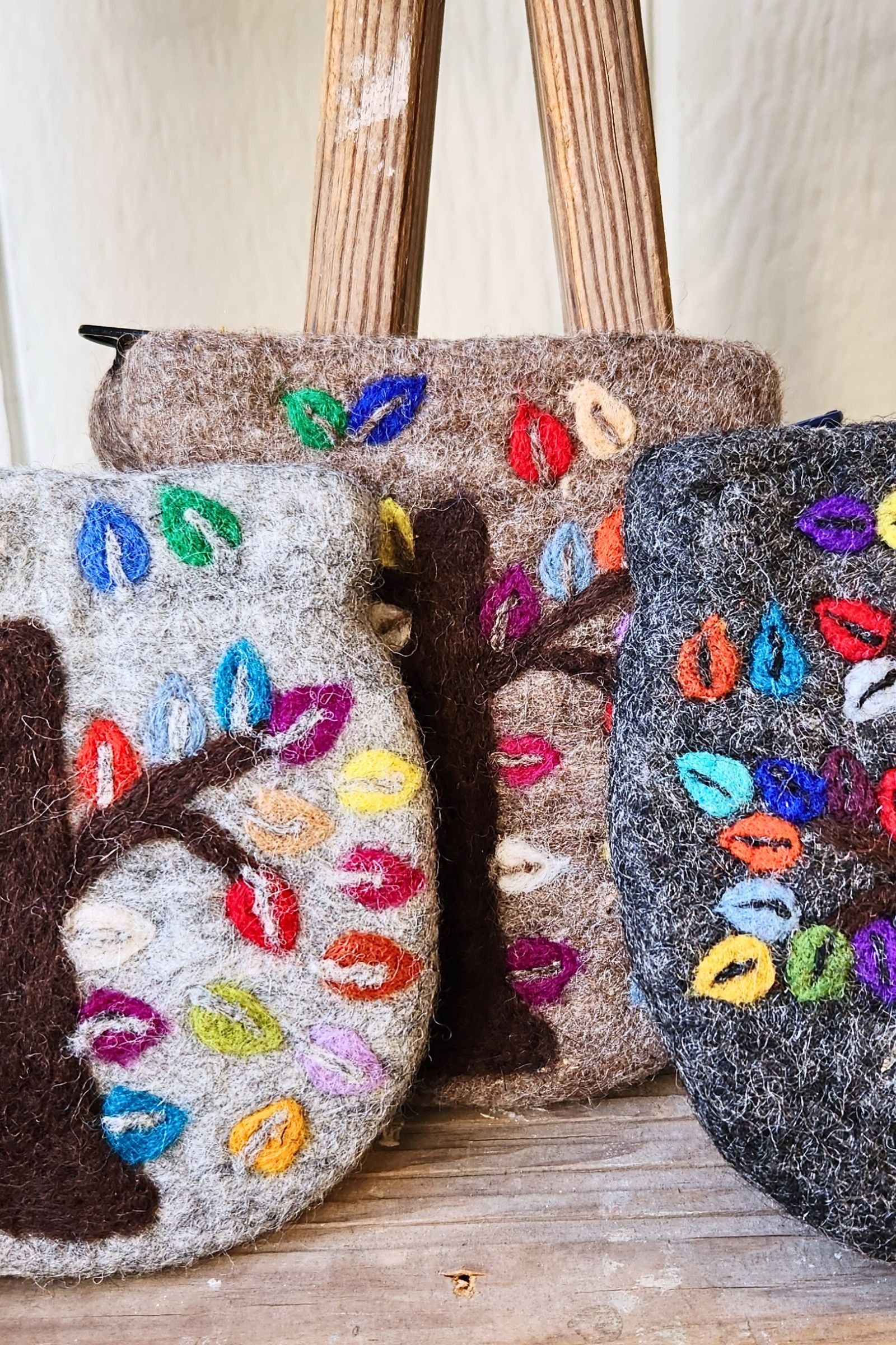 Tree of Life Felt Coin Purse