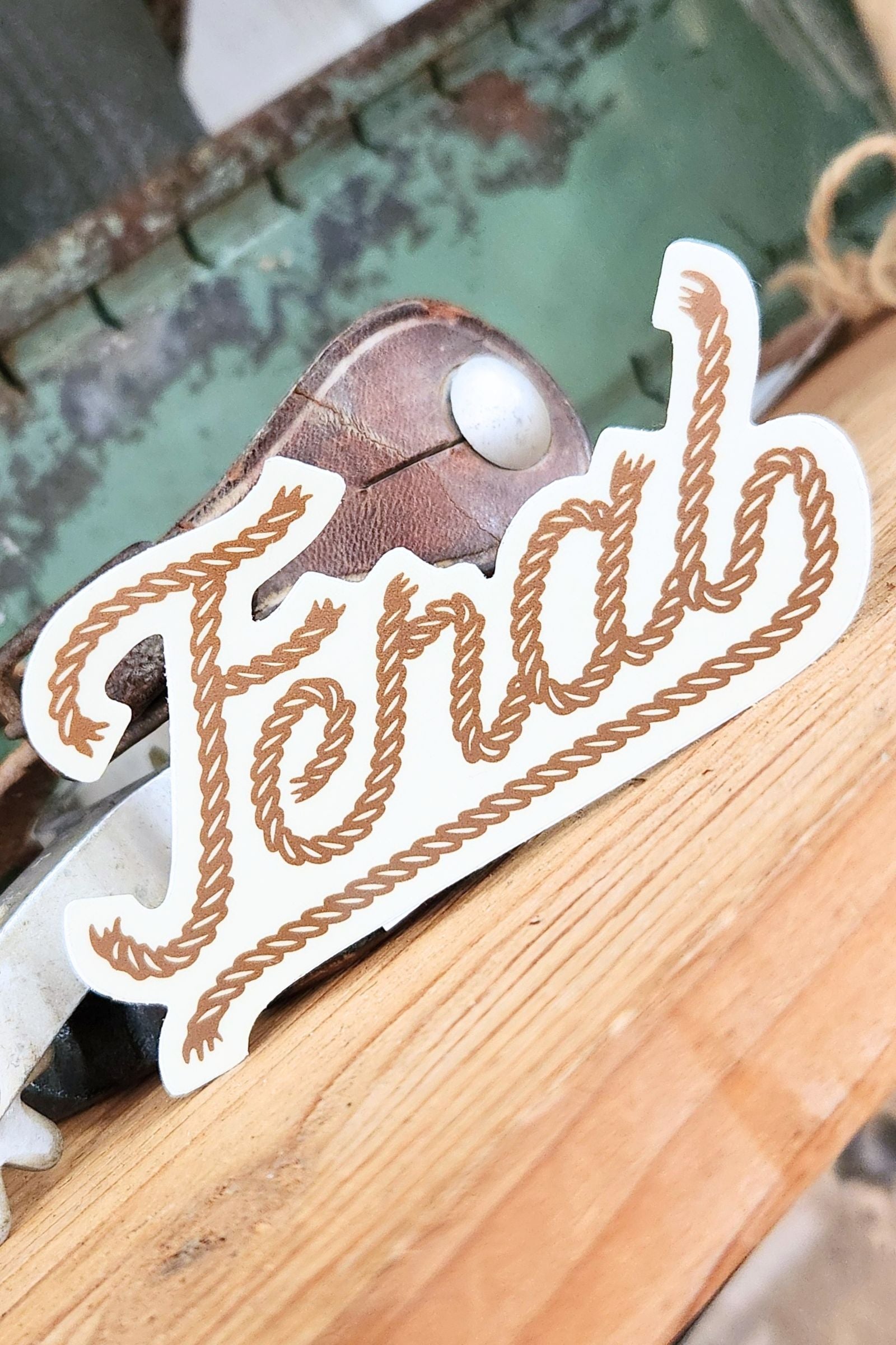 Feral Rope Script Sticker