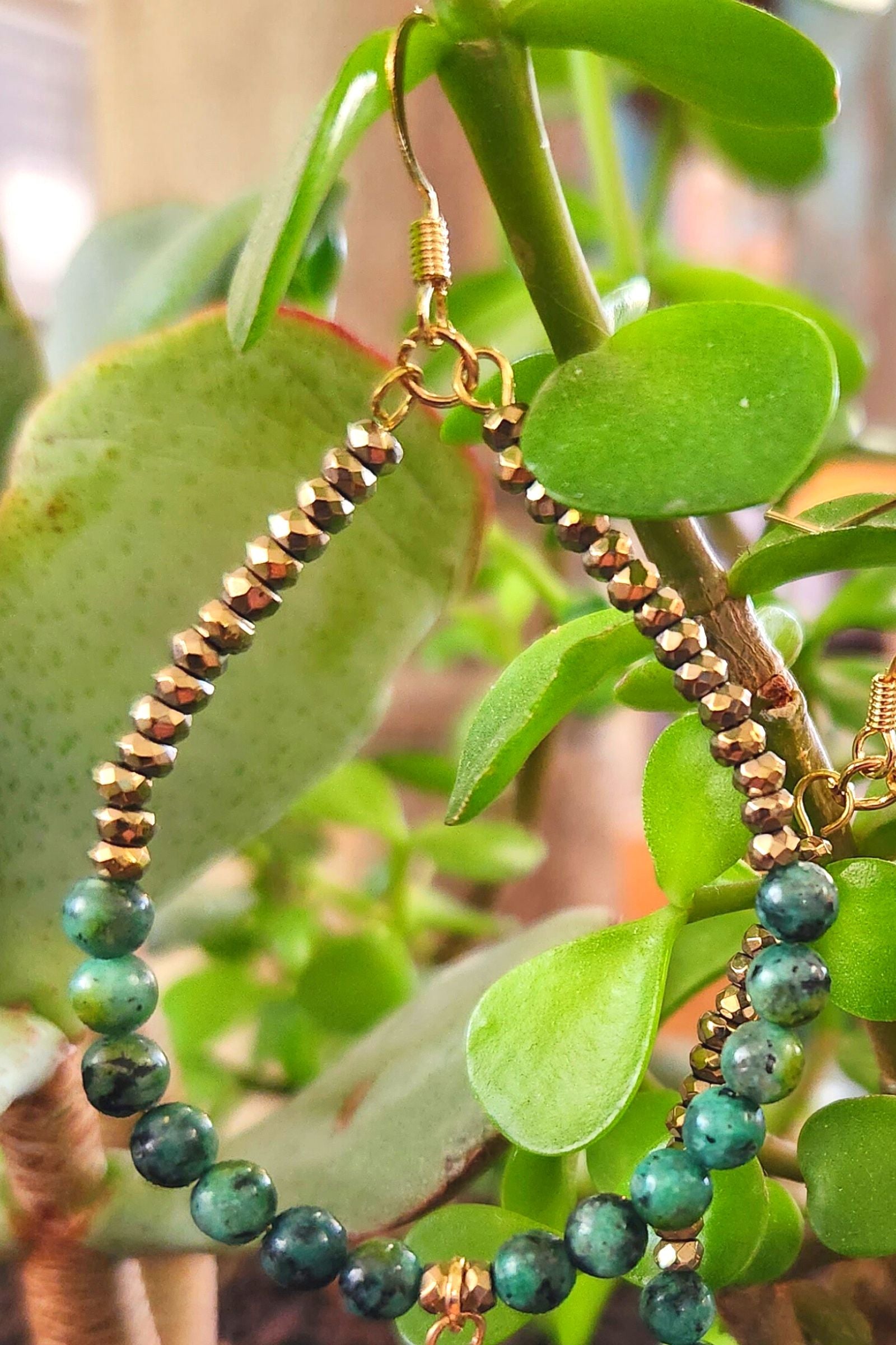 Larissa African Turquoise Earrings