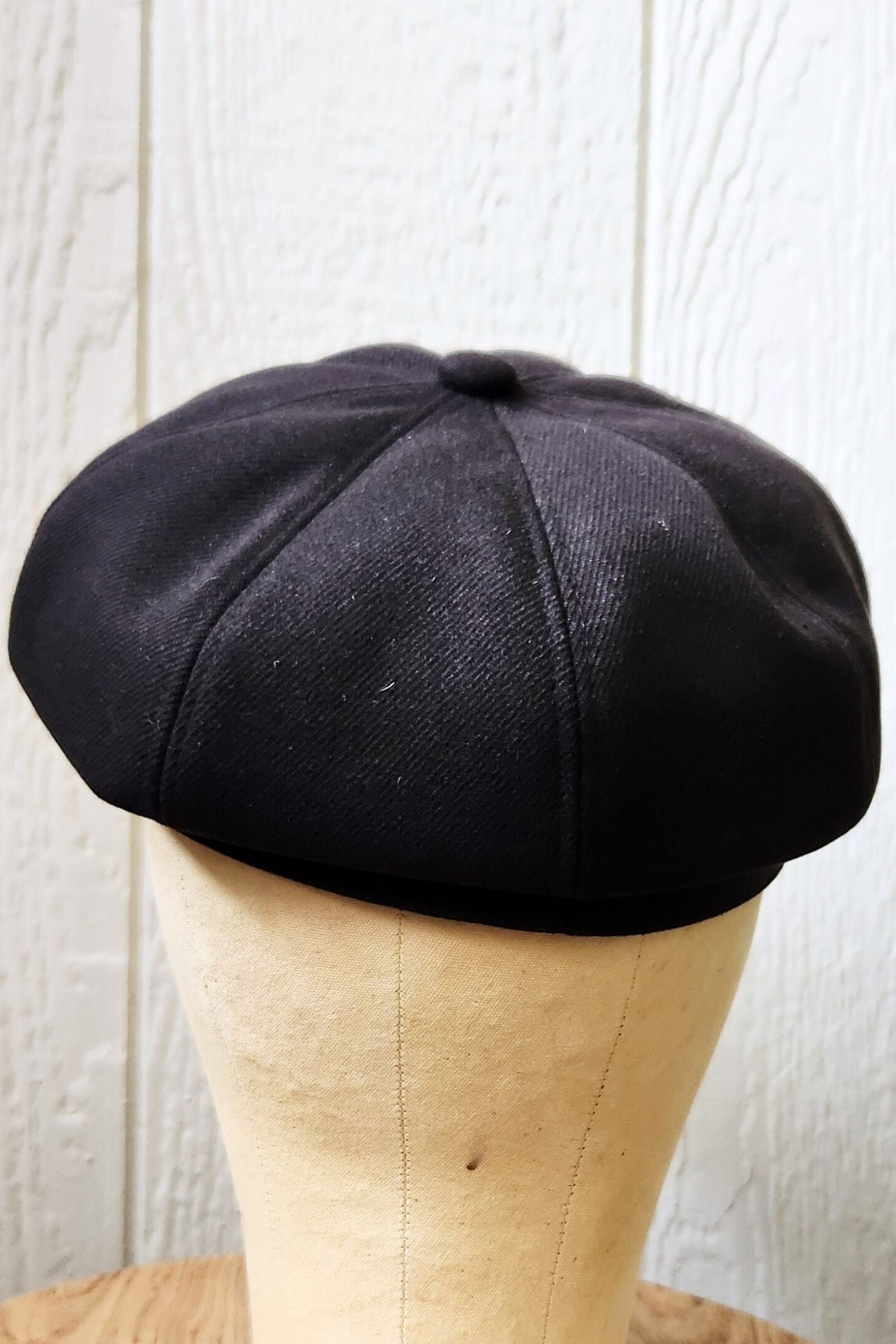 Black Newsboy Cap