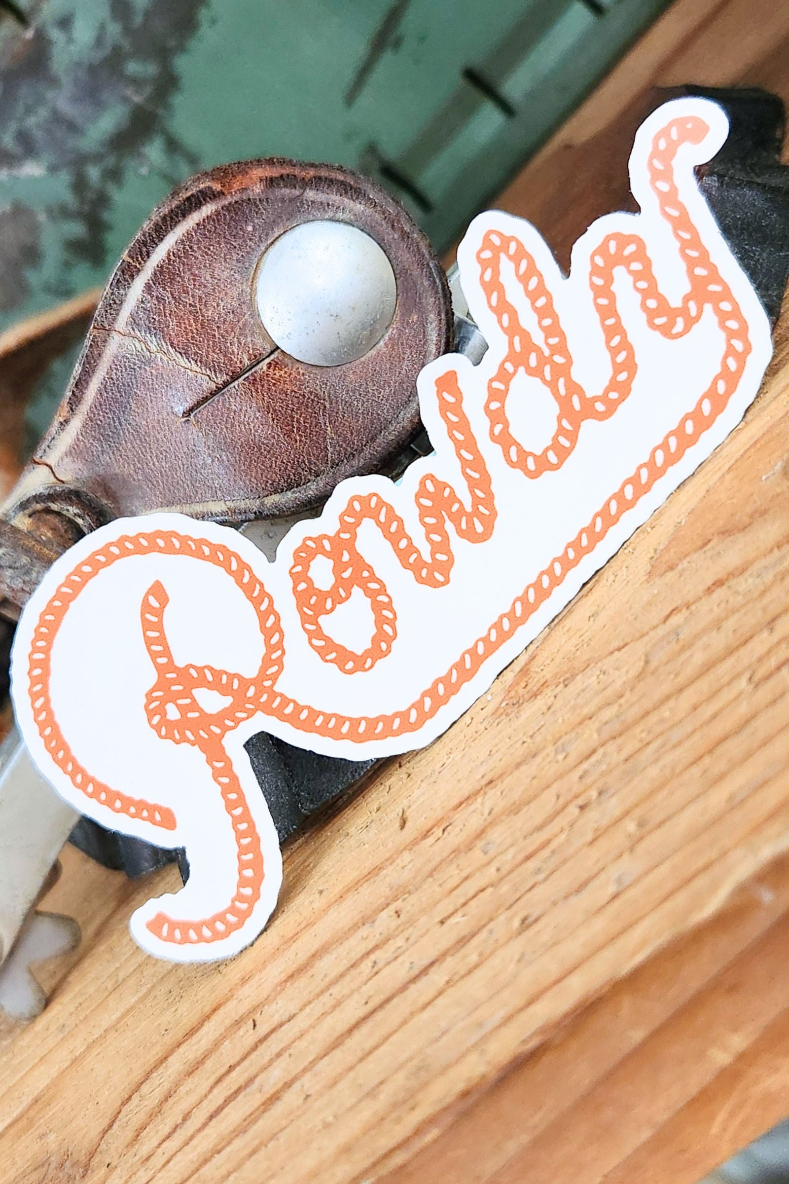 Rowdy Rope Script Sticker