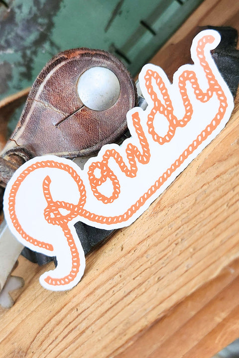 Rowdy Rope Script Sticker