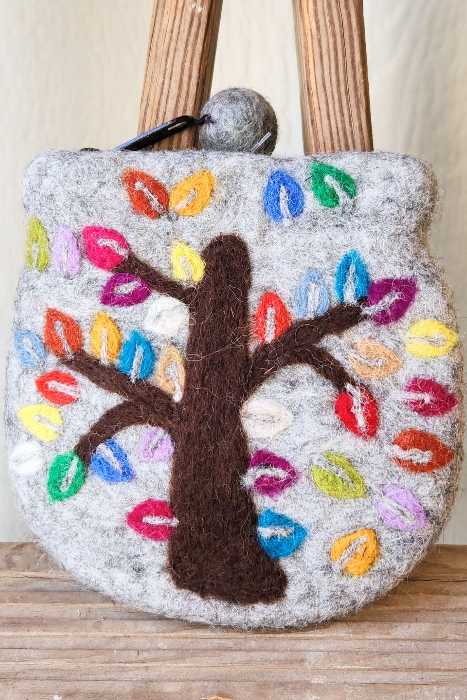 Tree of Life Felt Coin Purse