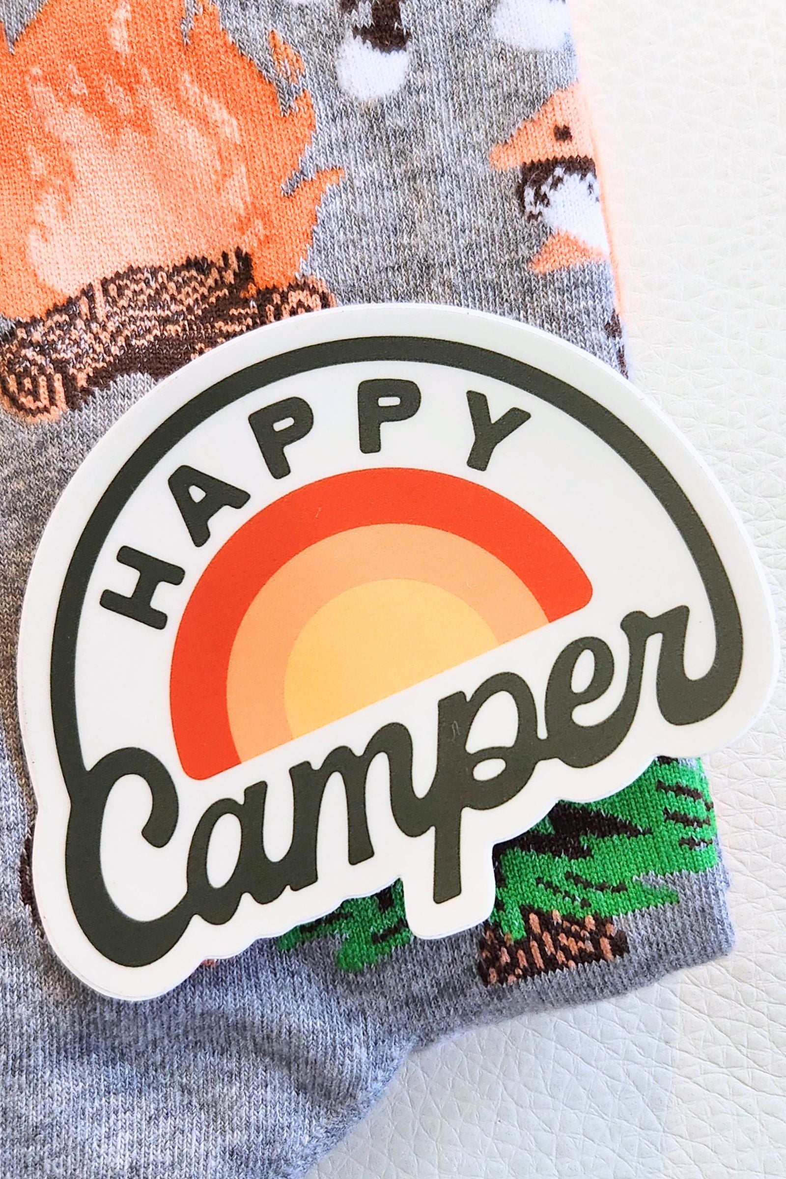 Happy Camper Sunrise Sticker