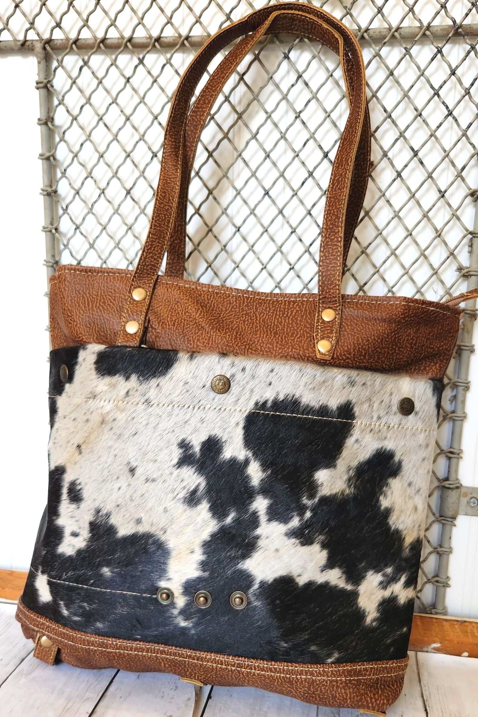 Cocoa Leather & Cowhide Bag