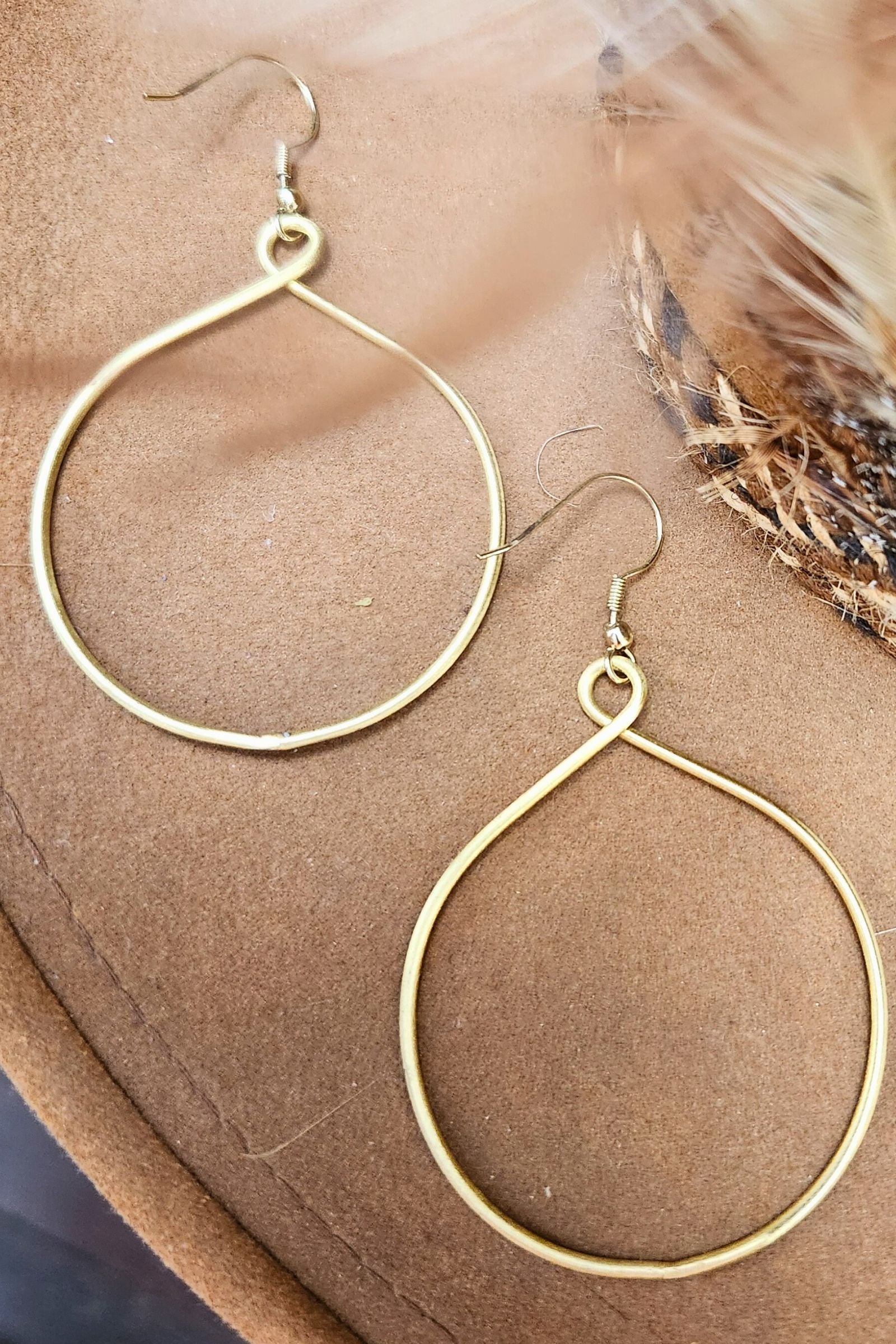 Twisting Hoops Gold Earrings