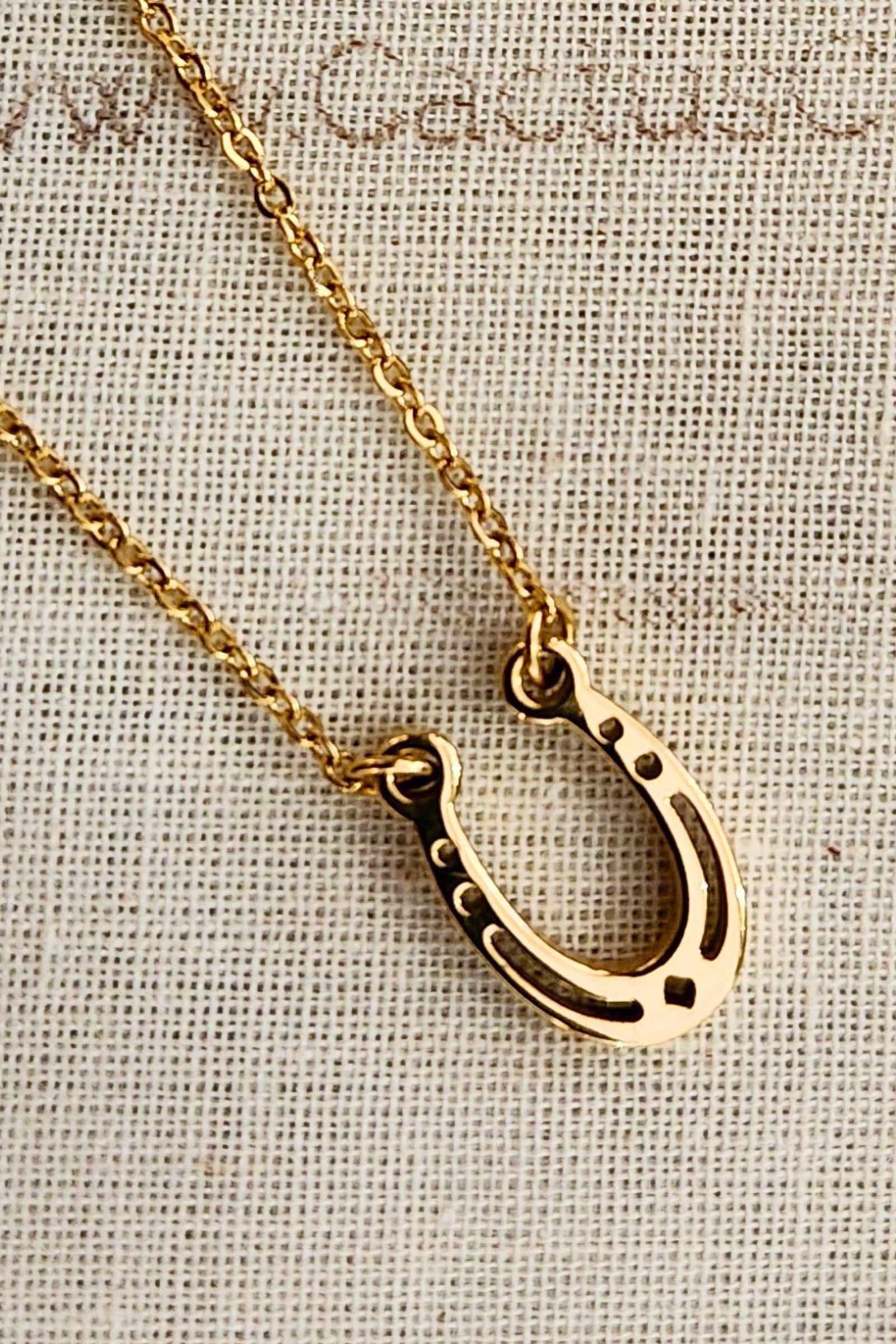 Lucky Horseshoe Golden Necklace