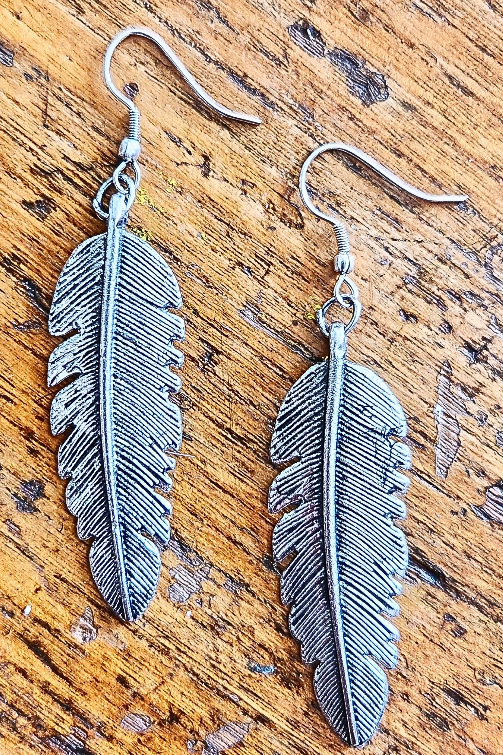Freebird Silver Feather Earrings