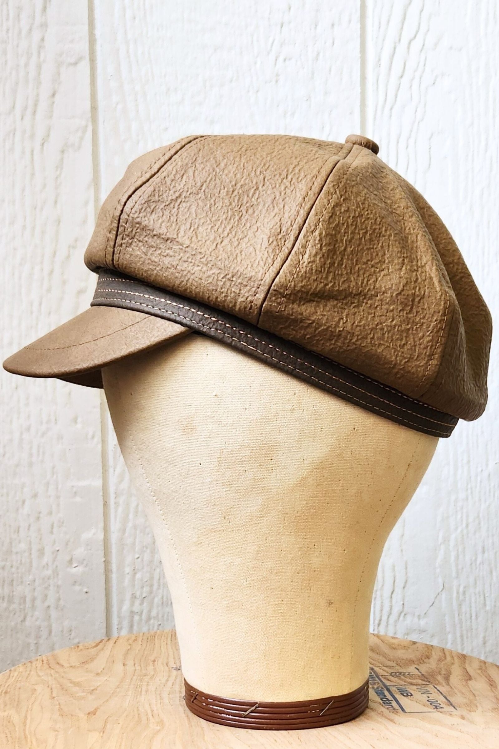 Brown Newsboy Cap