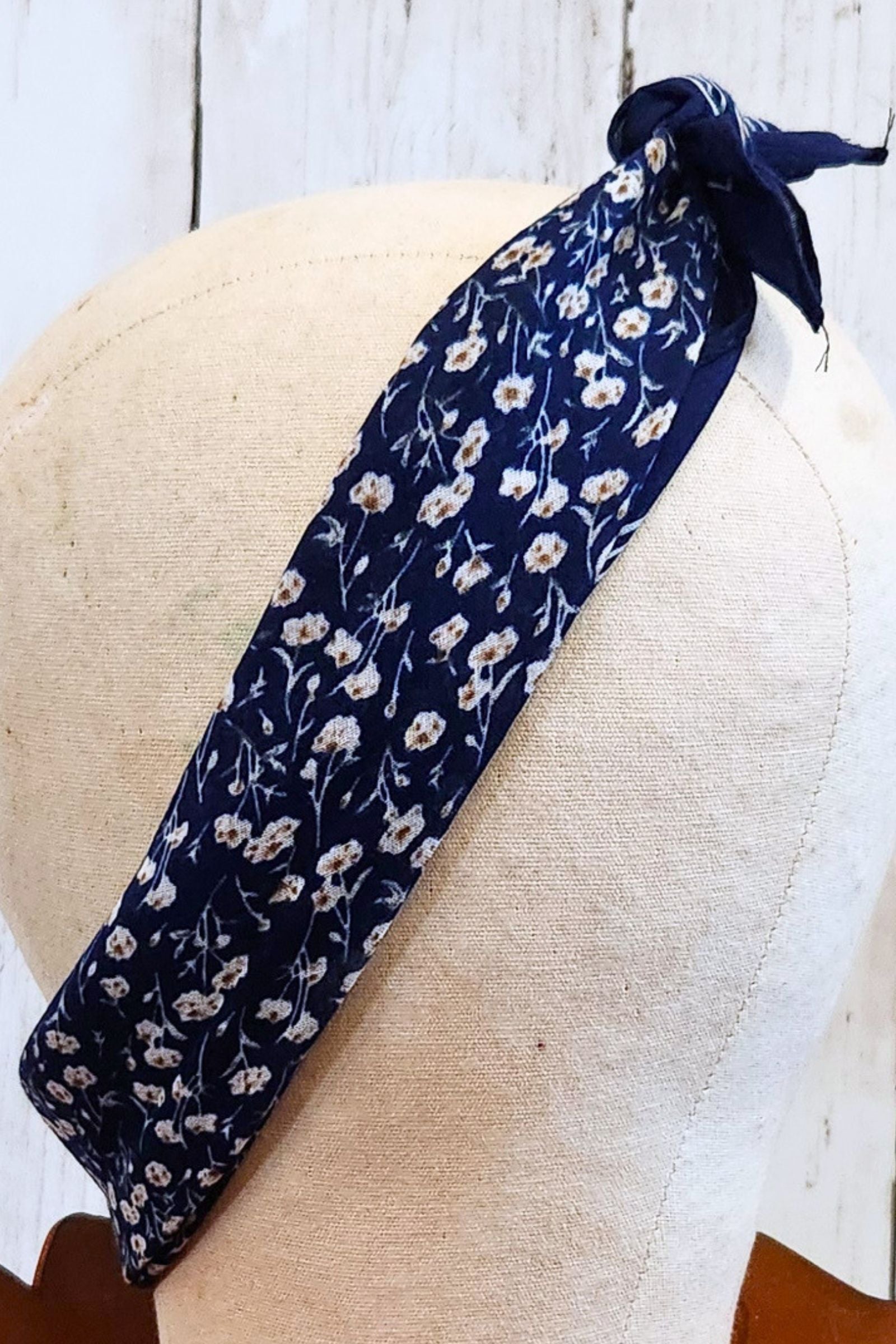 Navy Field of Flowers Bandana