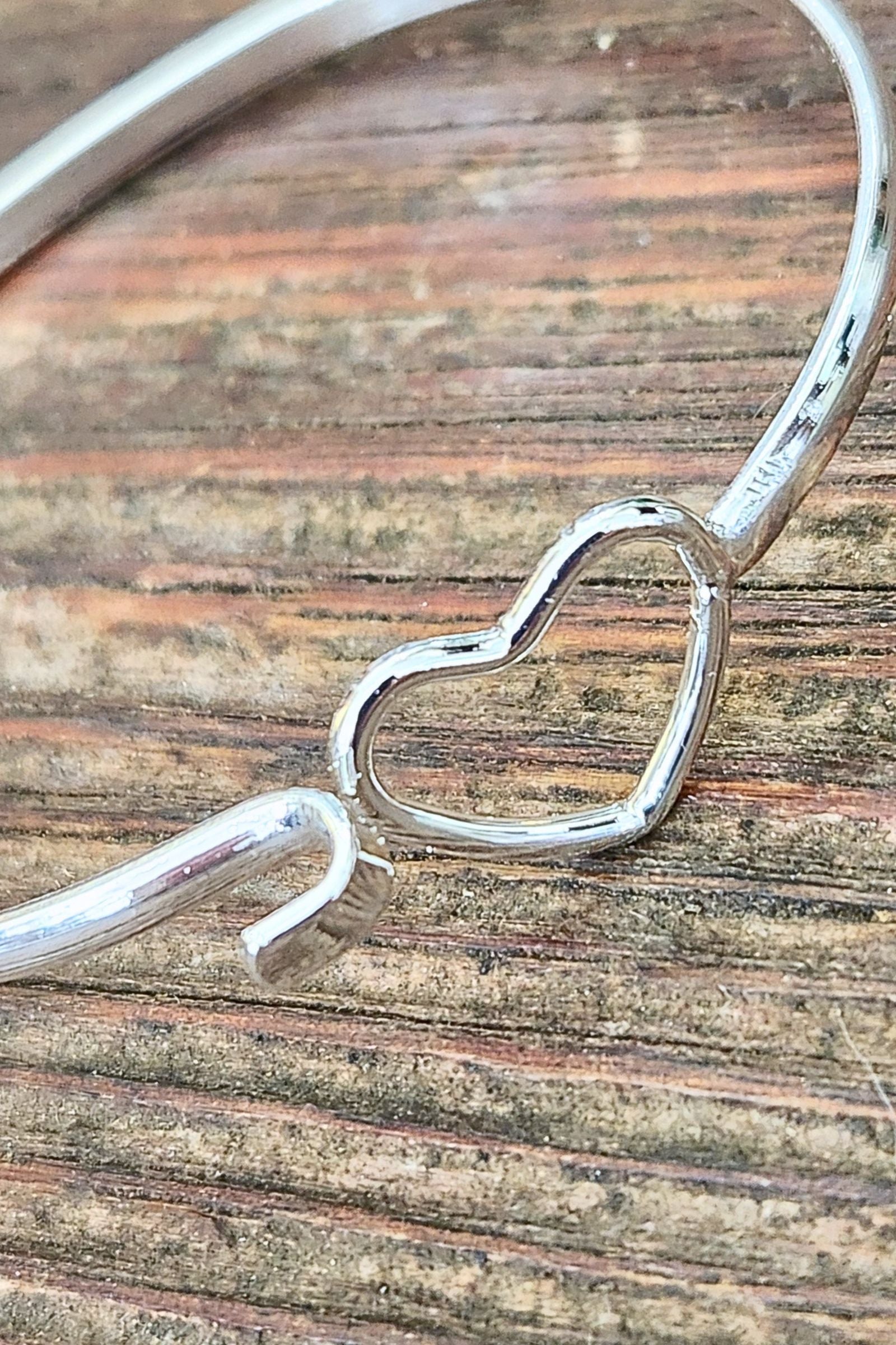 Hooked On Love Silver Heart Bracelet