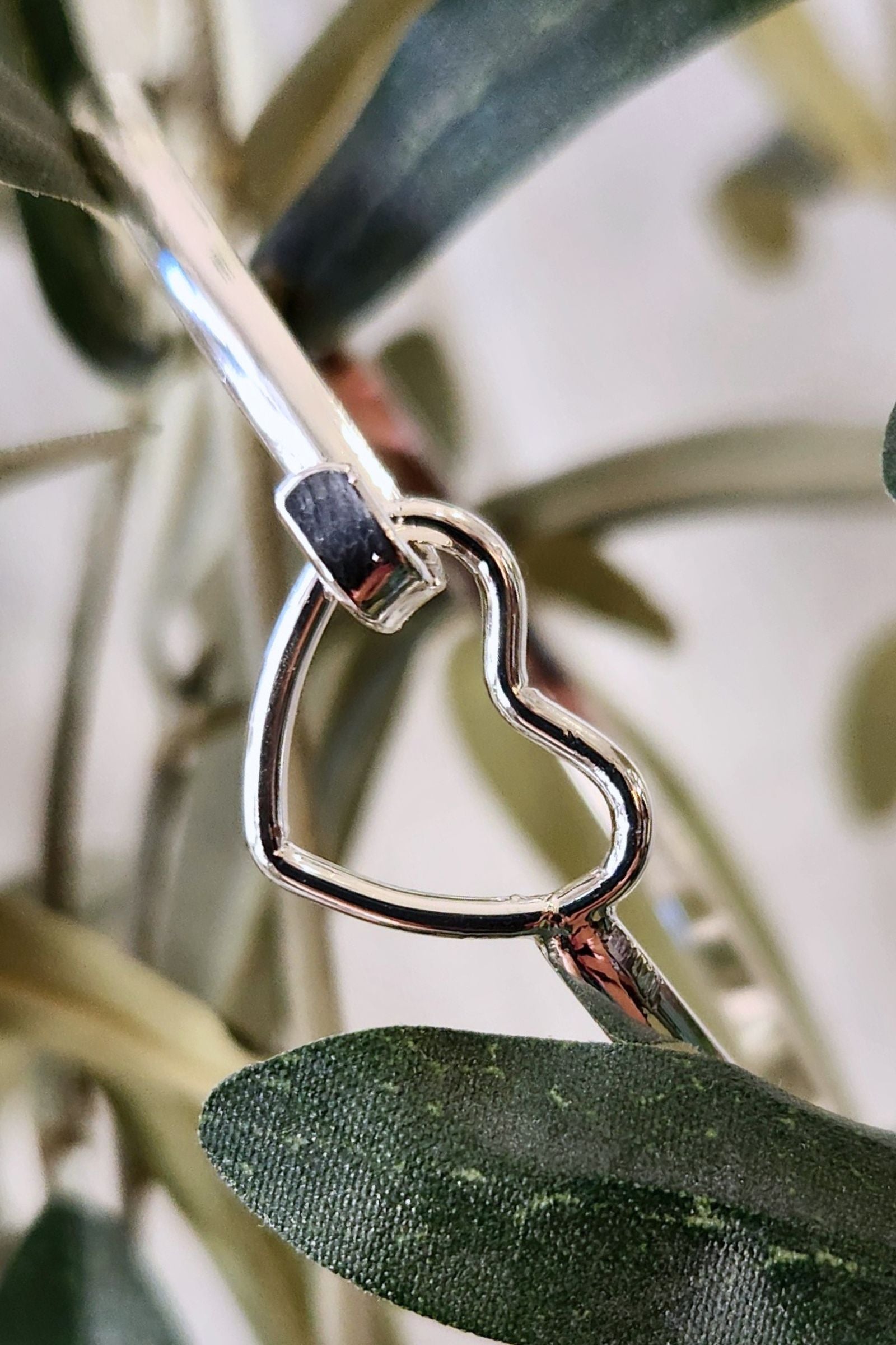 Hooked On Love Silver Heart Bracelet