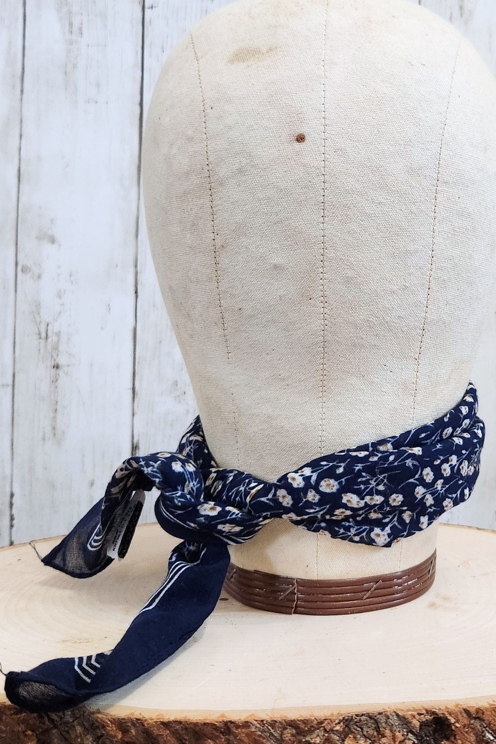 Navy Field of Flowers Bandana