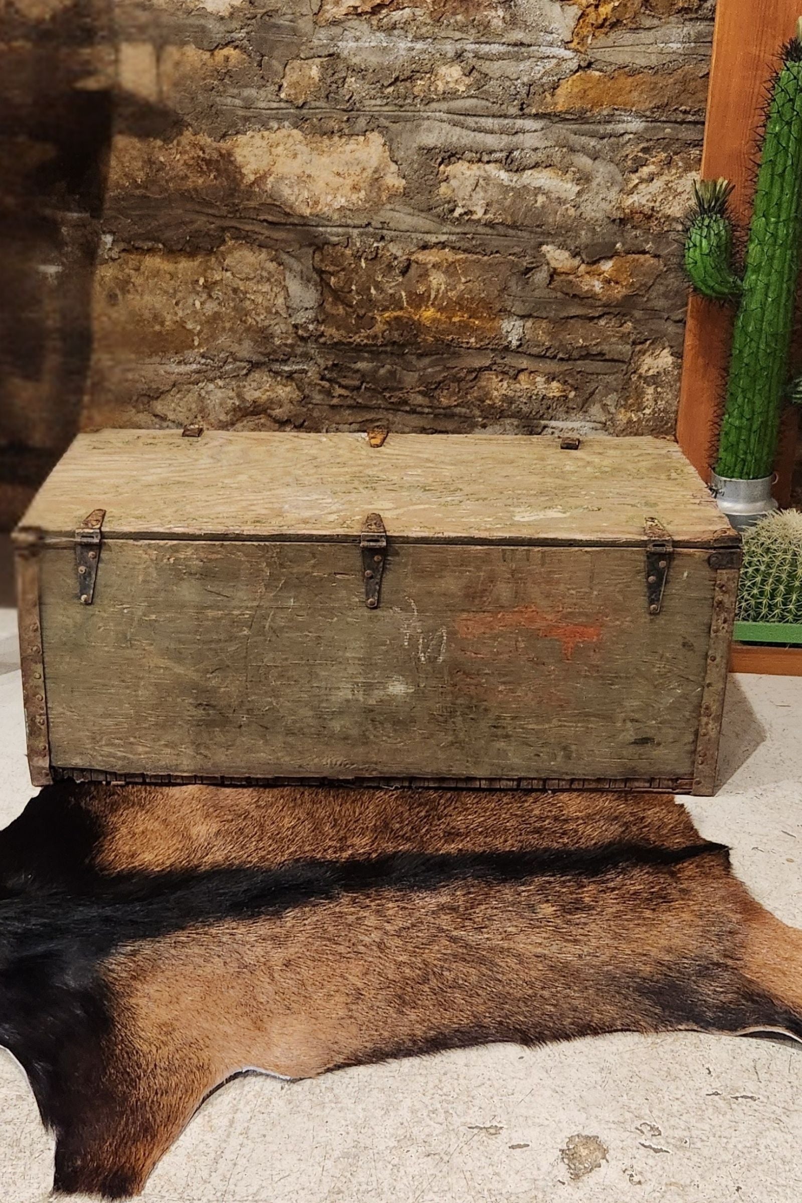 Black & Brown Goat Hide Rug #396