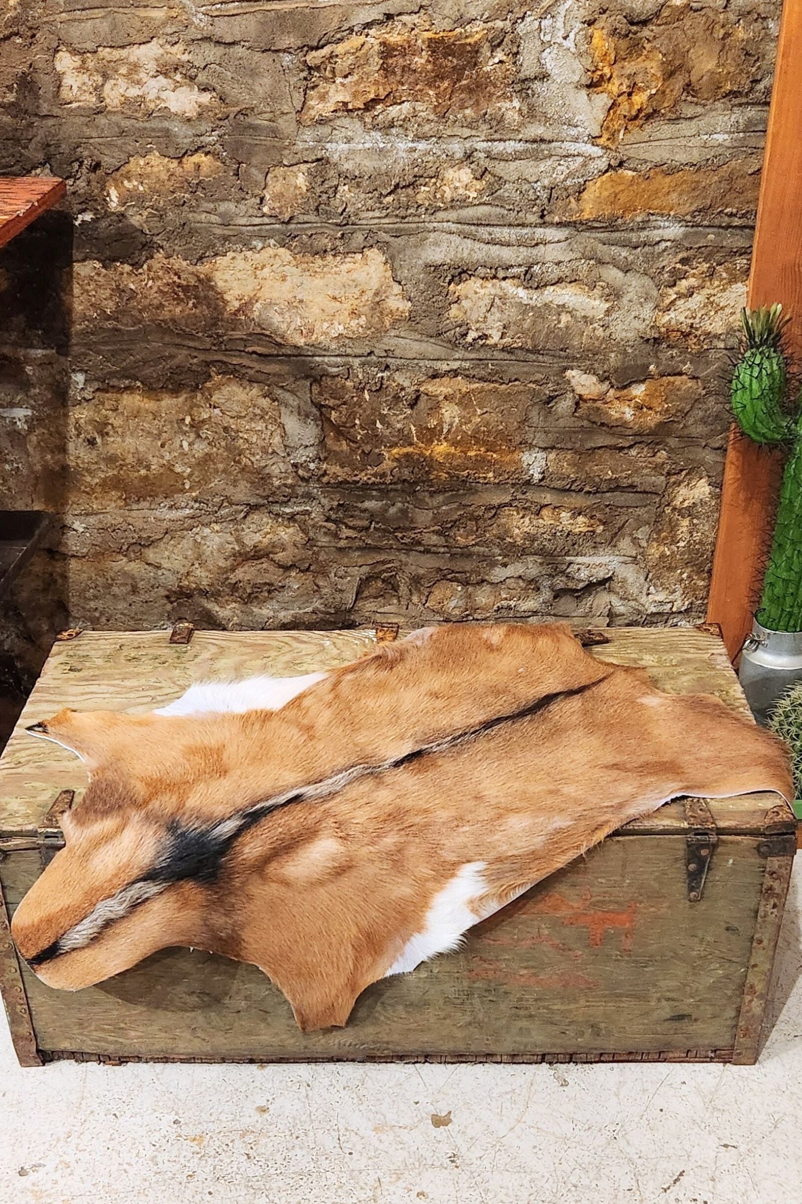 Tan Goat Hide Rug #398