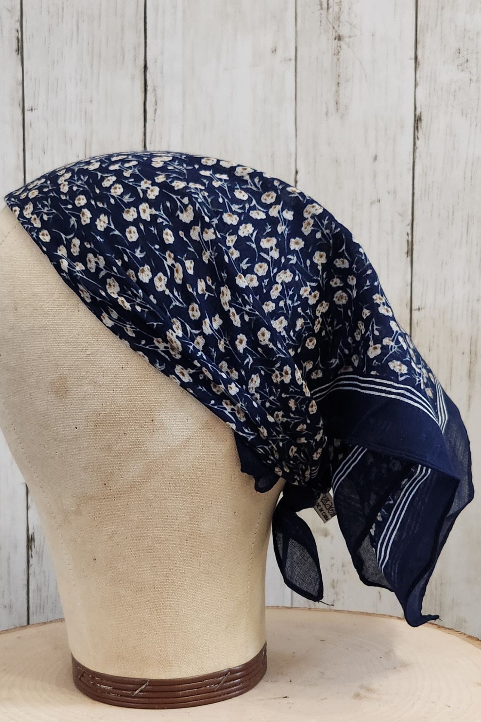 Navy Field of Flowers Bandana