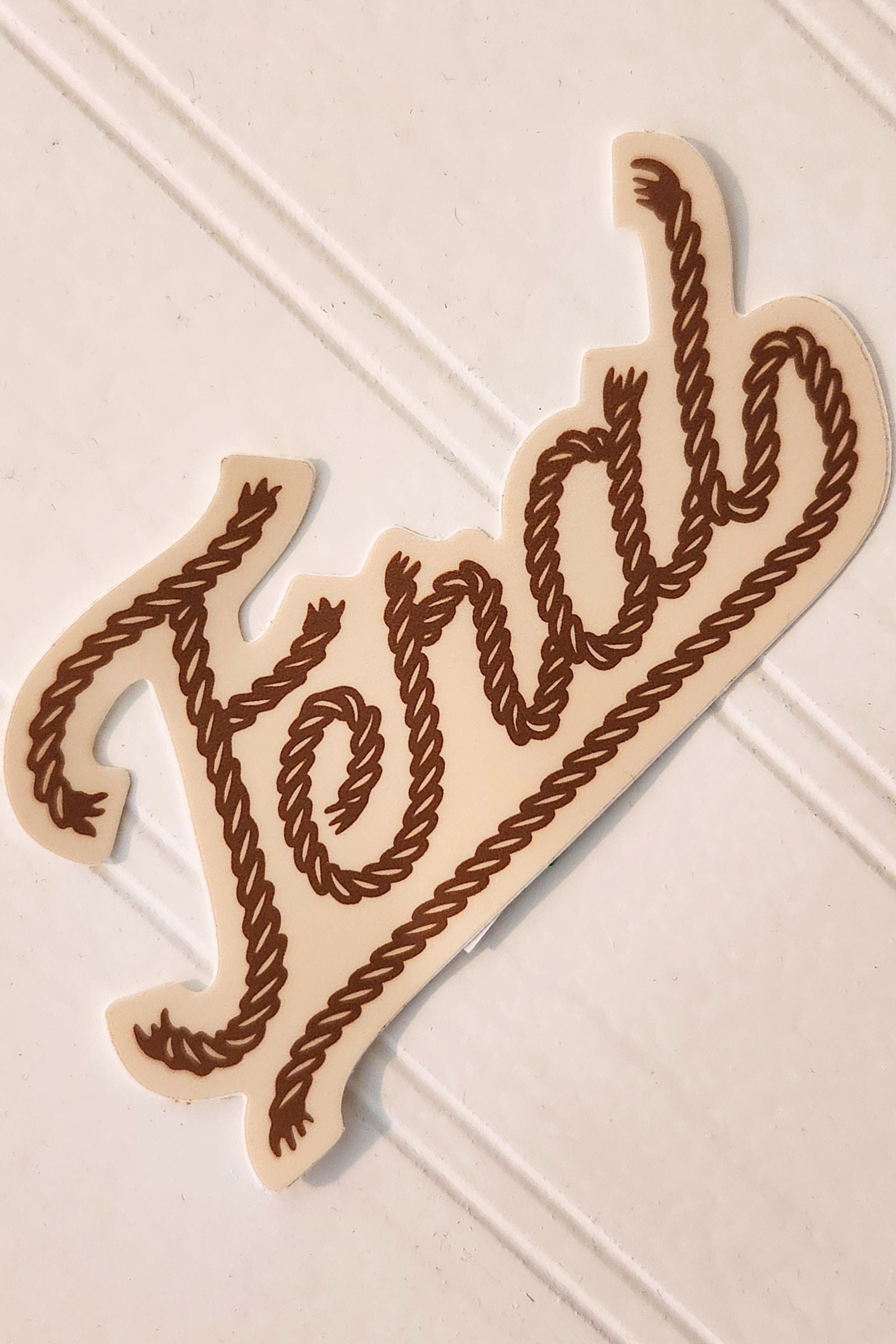 Feral Rope Script Sticker