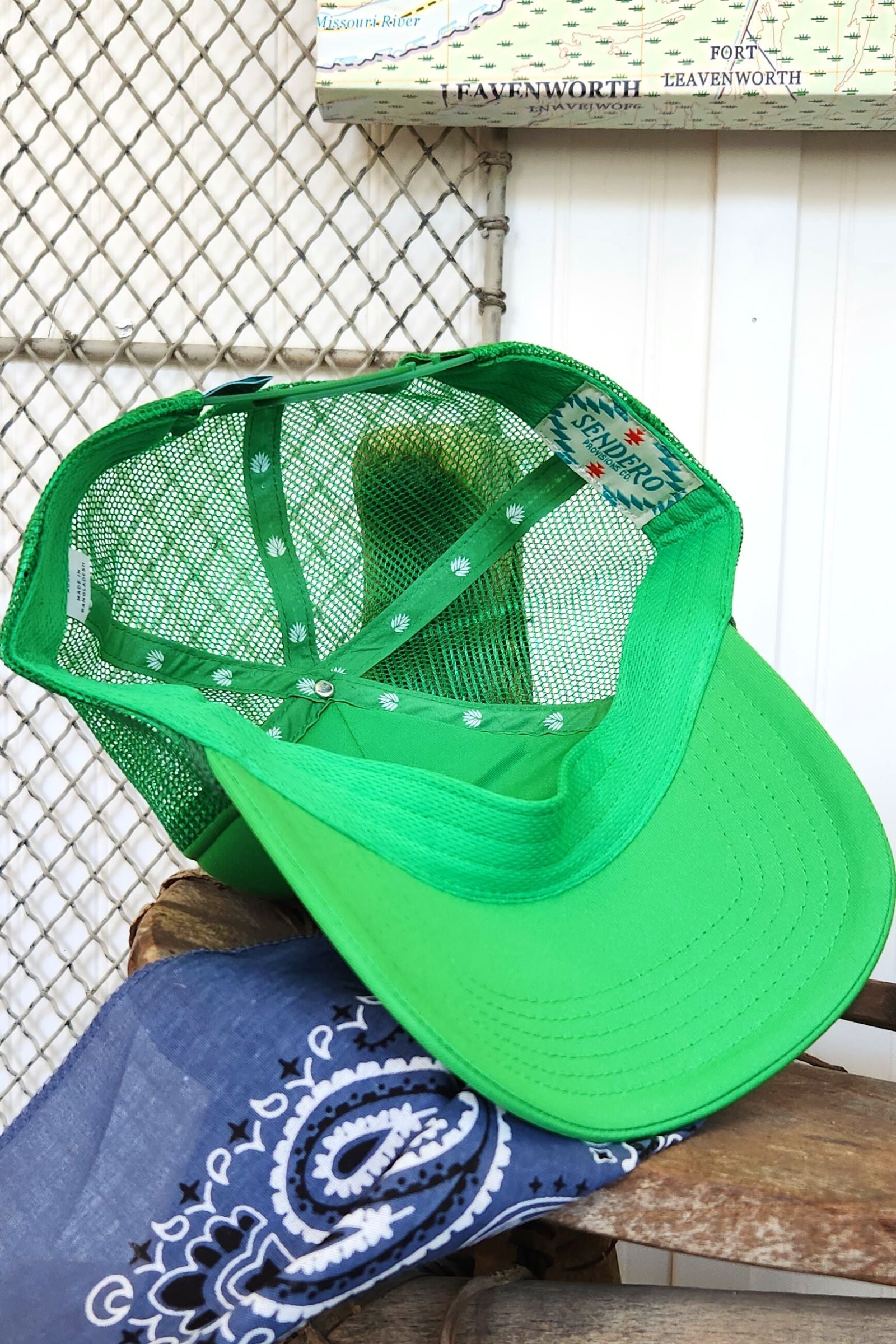 Cowboy Trucker Hat Green