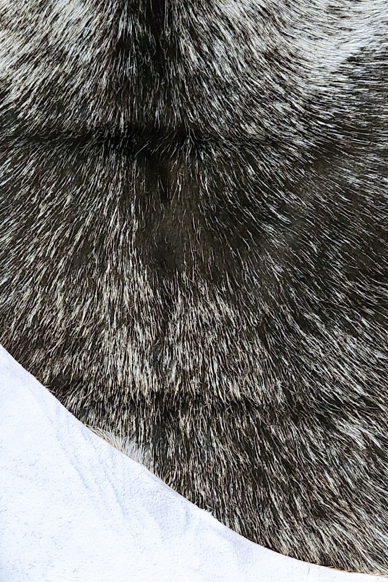 Black & Gray Goat Hide Rug #416