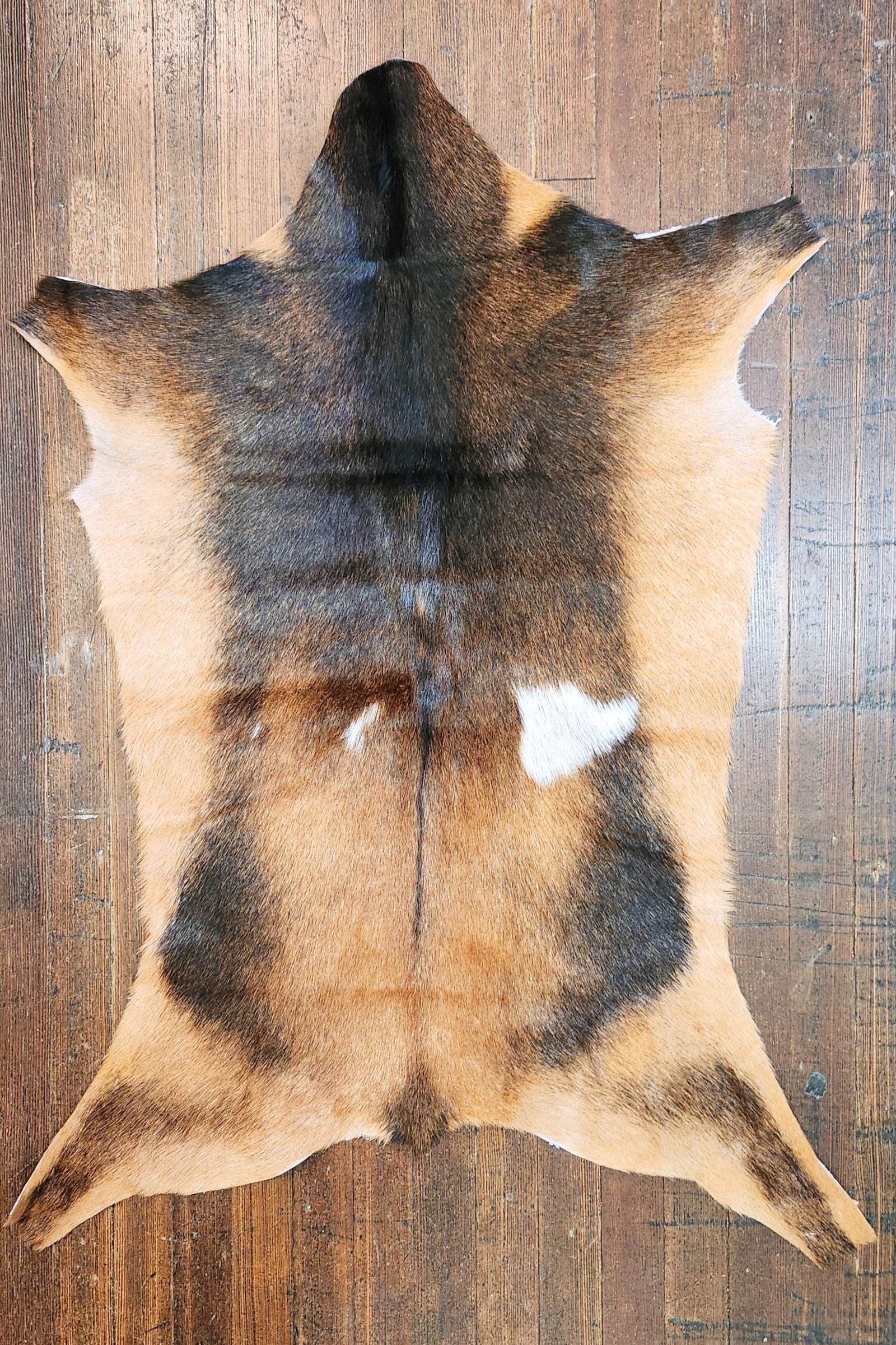 Brown & Black Goat Hide Rug #419
