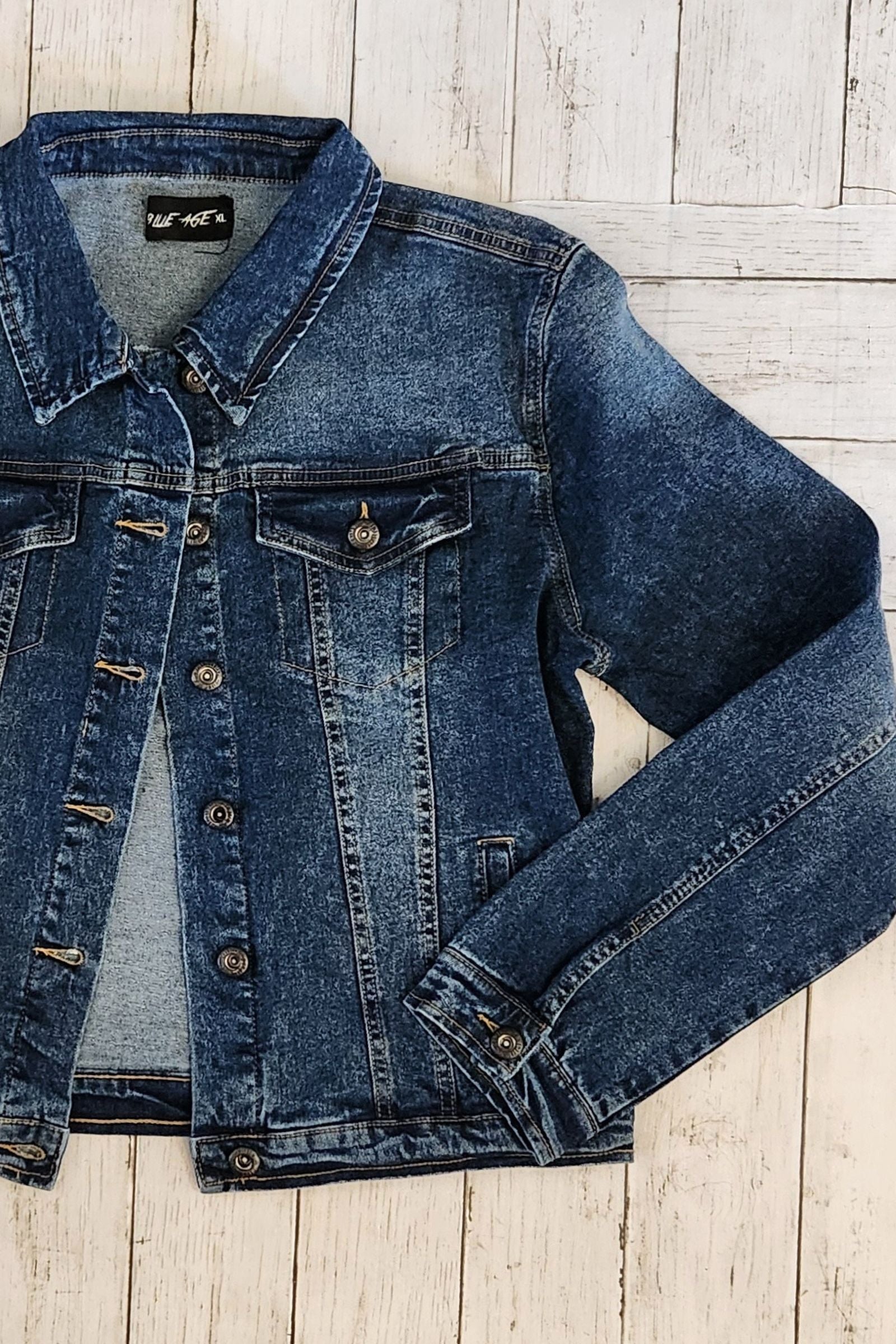 CURVY Classic Blue Denim Jacket