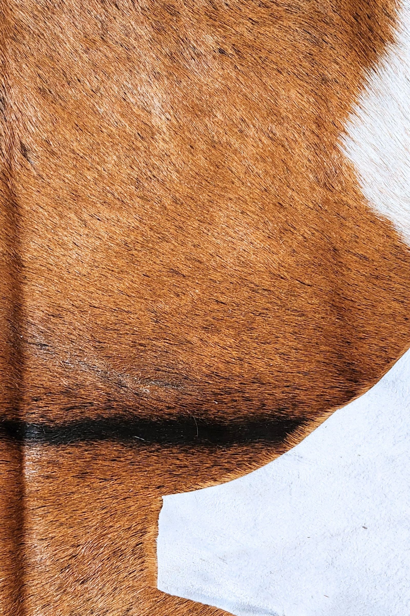 Brown & White Goat Hide Rug #432