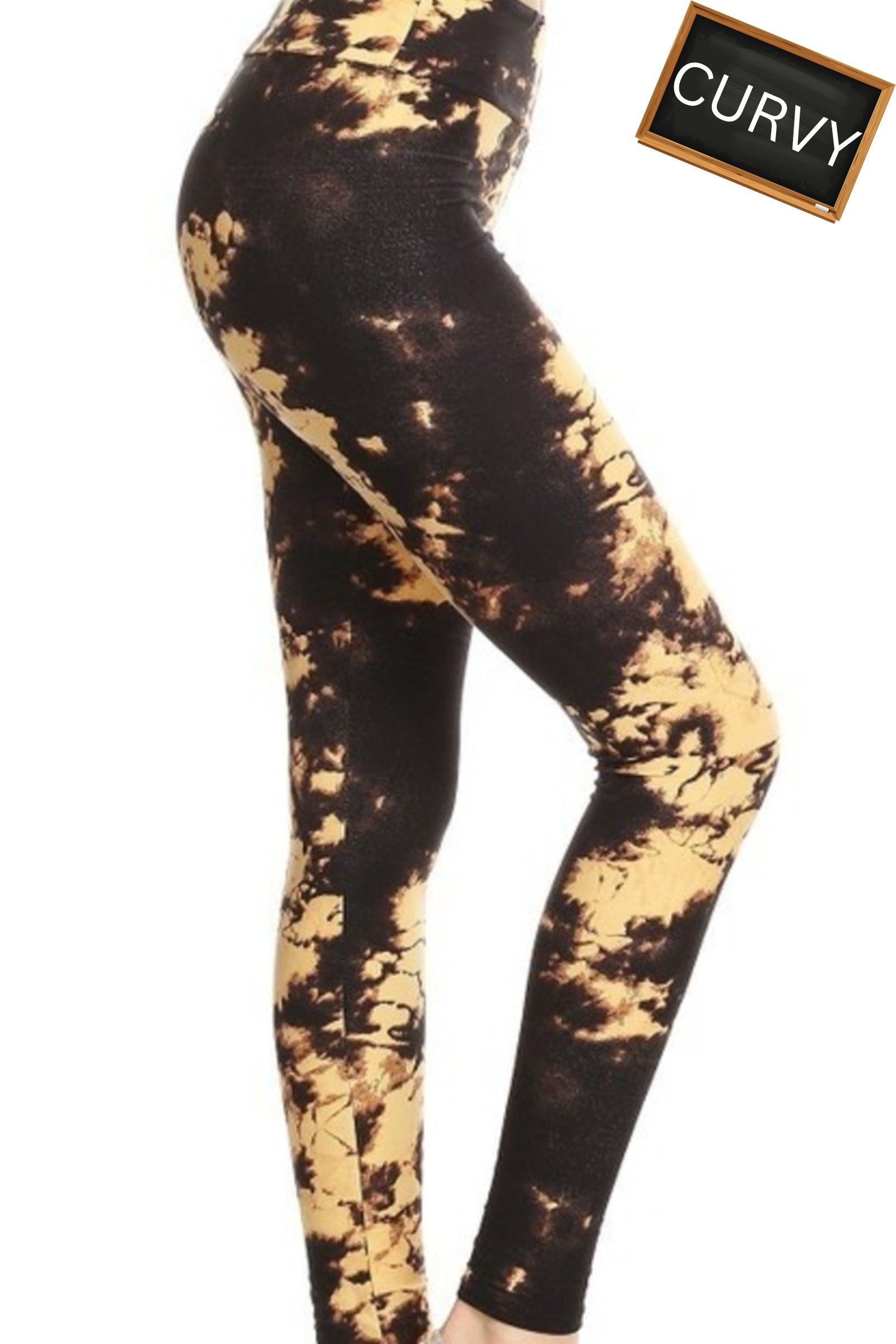 CURVY Summer Fire Yoga Leggings