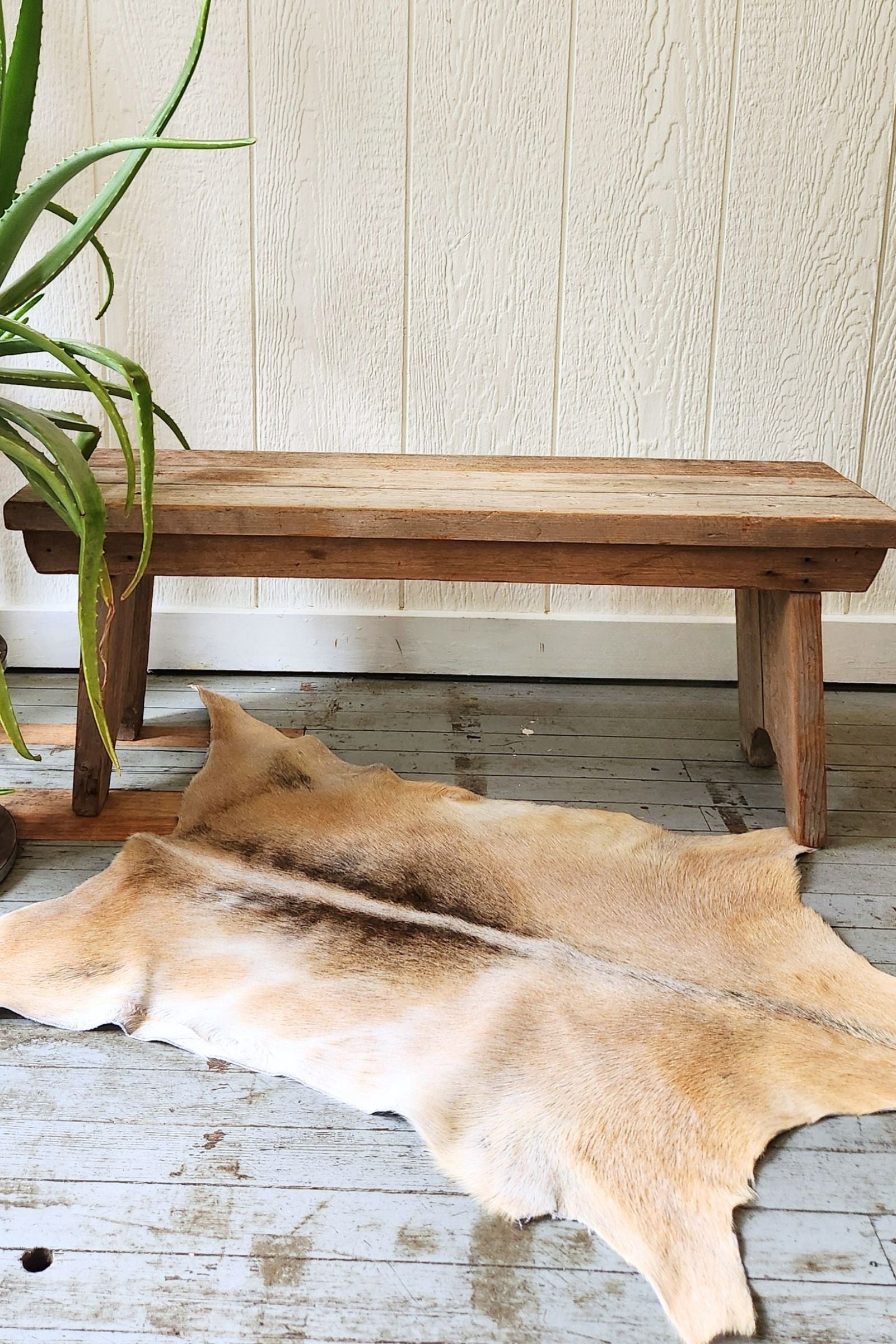 Blonde Goat Hide Rug #454