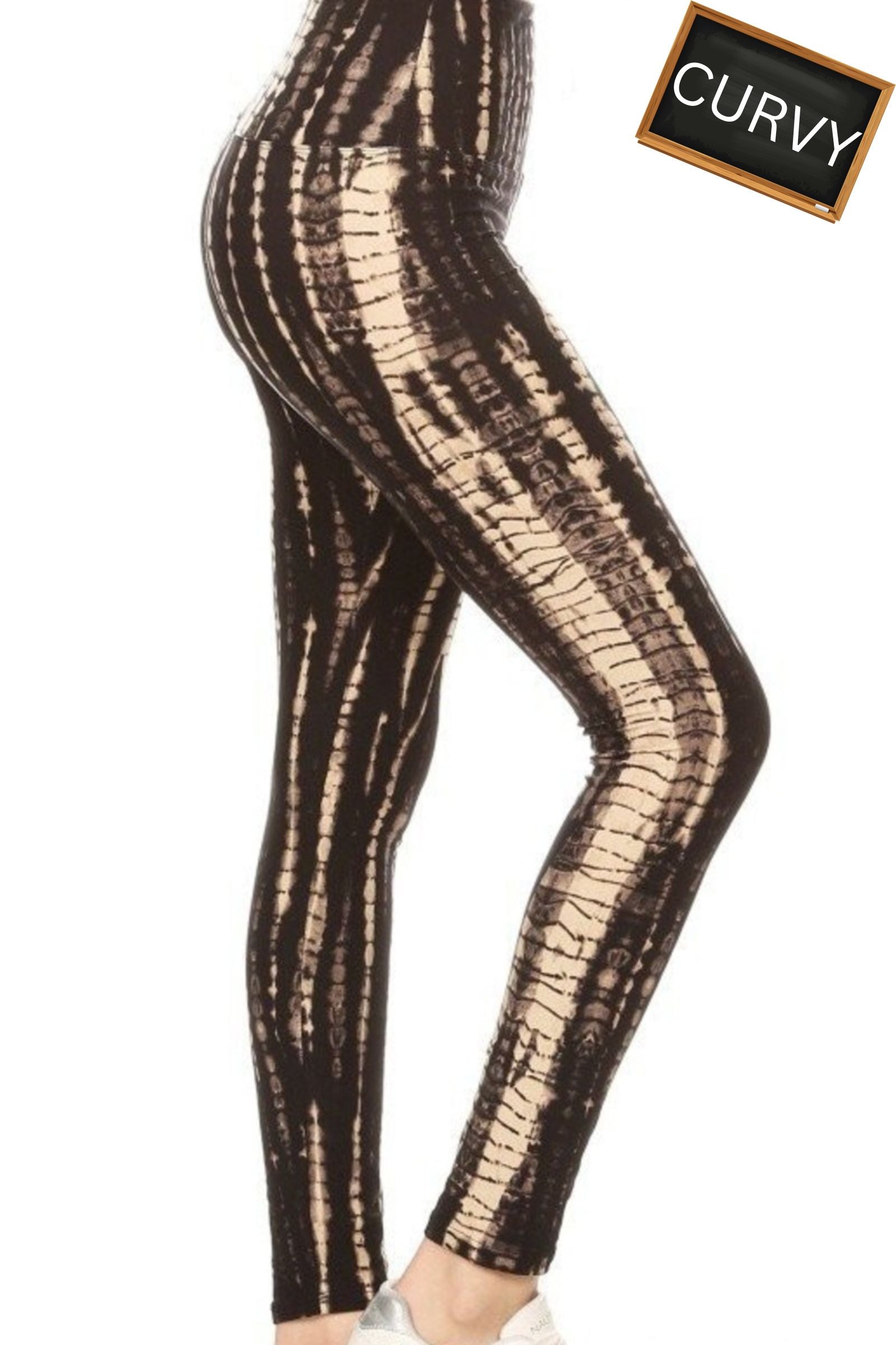 CURVY Snakeskin Tie Dye Yoga Leggings