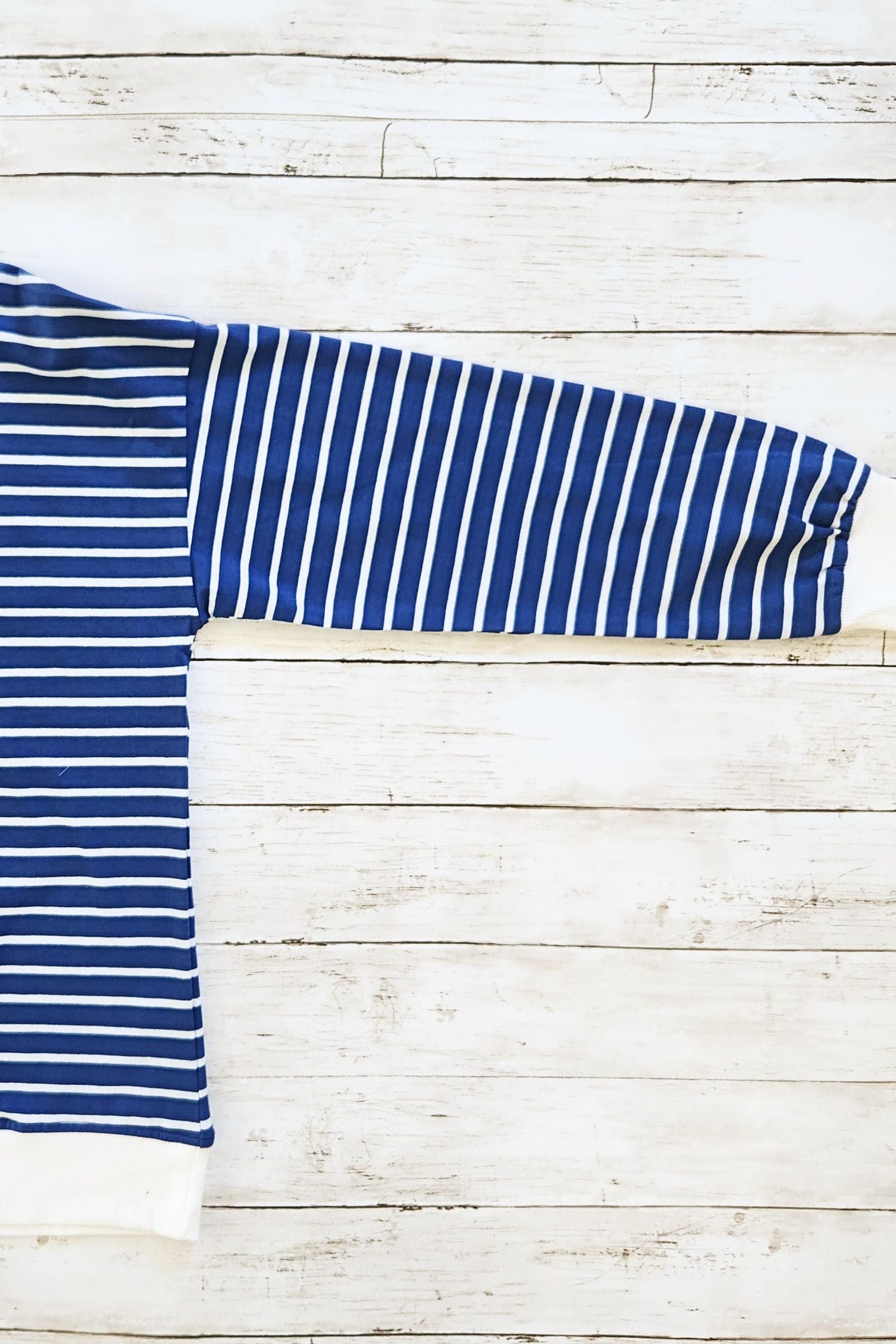 Blue & White Stripe Pullover Top