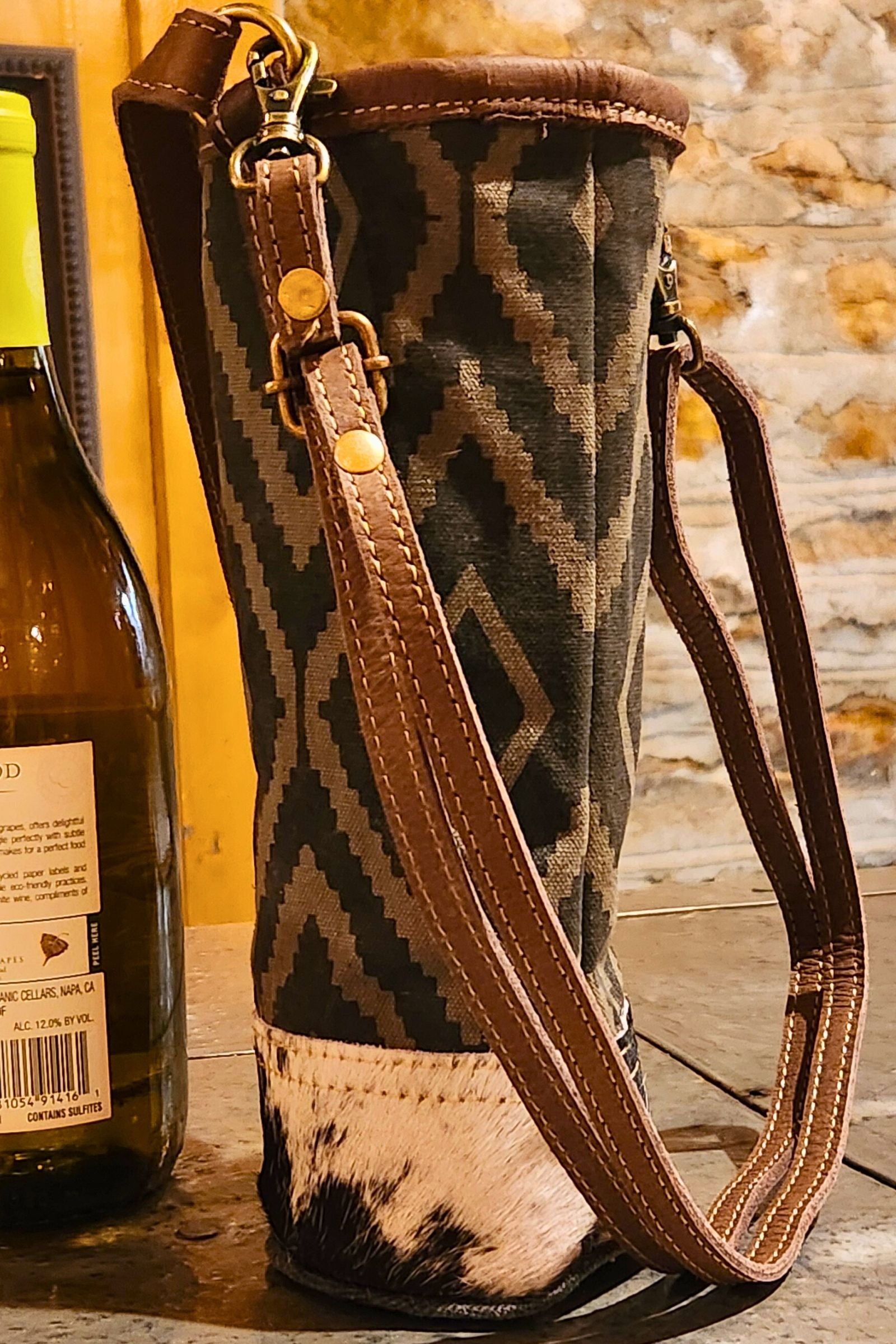 Myra Bag Wine Bottle Bag - Thumbnail 3