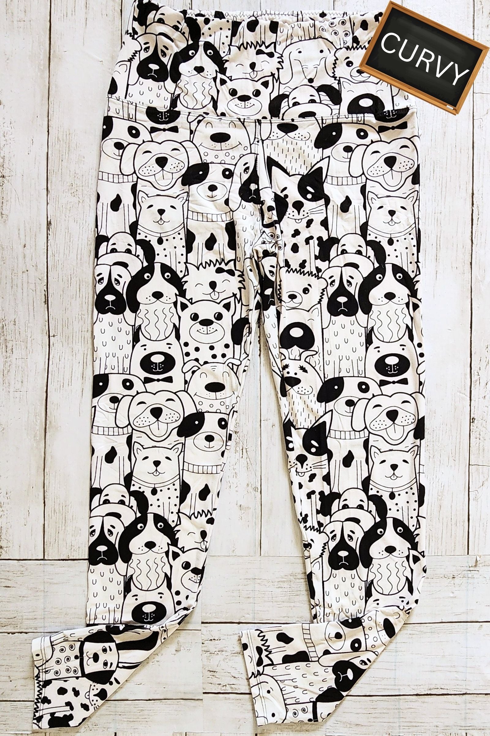 CURVY Dog Mom Yoga Leggings