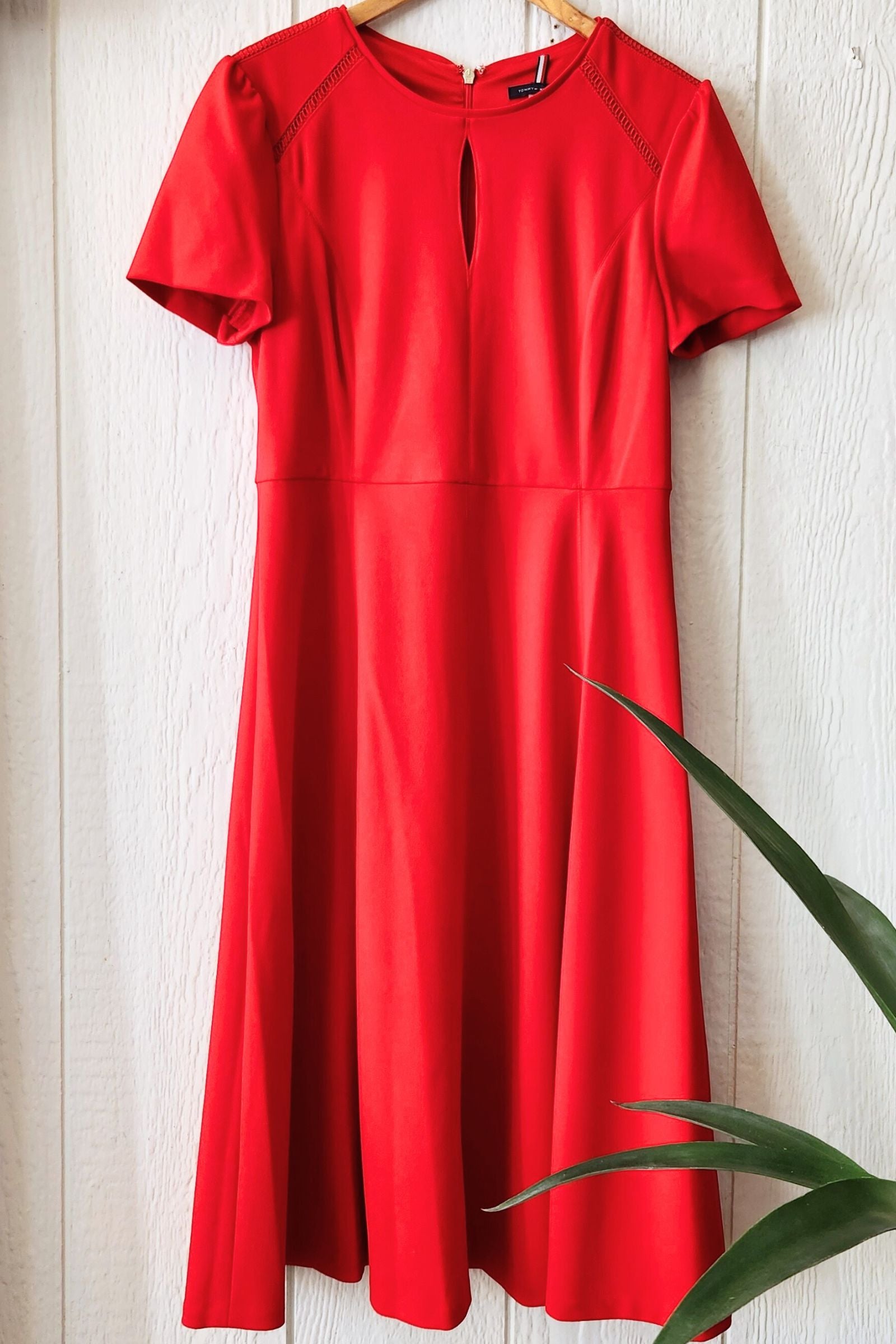 FOUND Tommy Hilfiger A-Line Red Dress