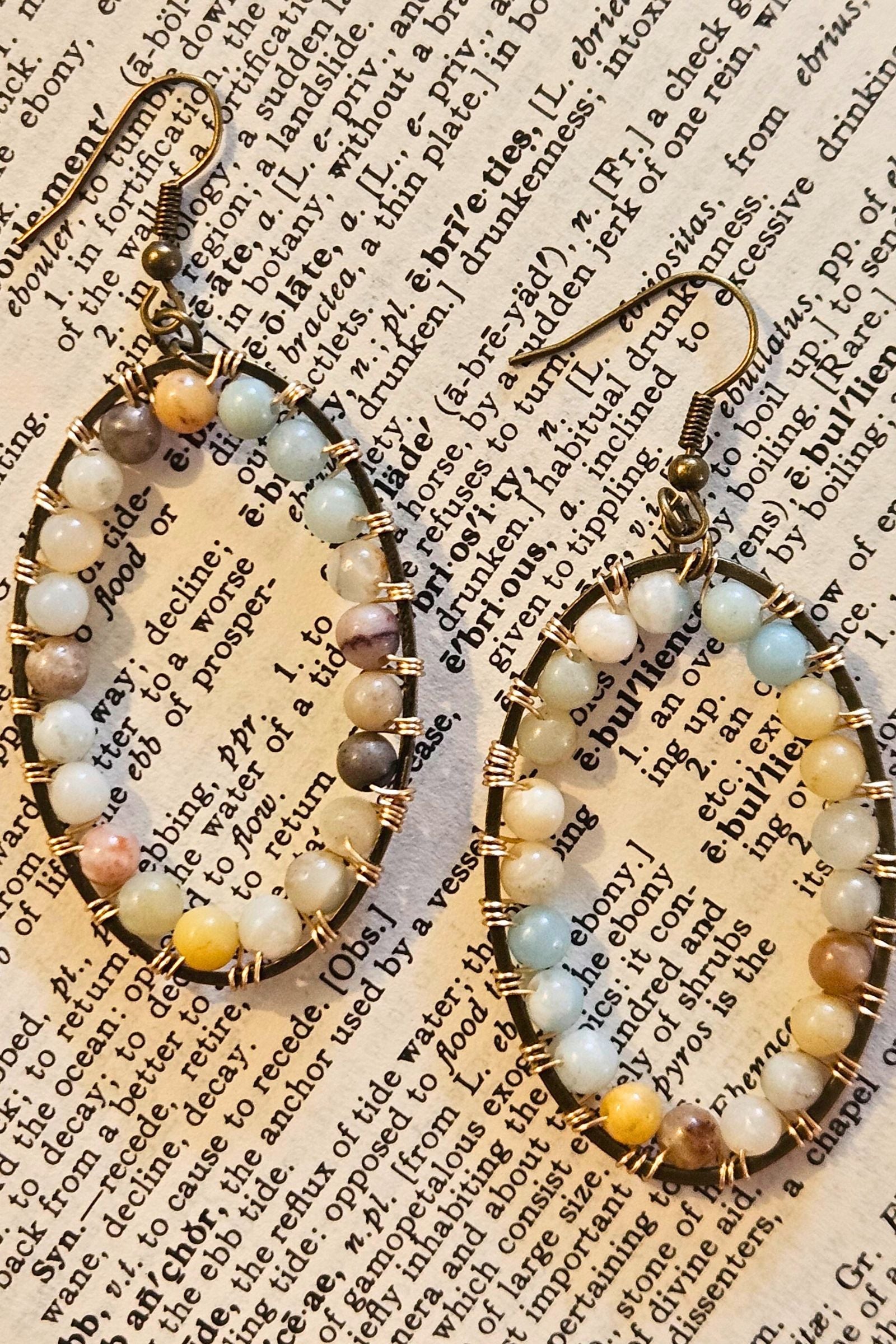 Calista Amazonite Beaded Earrings