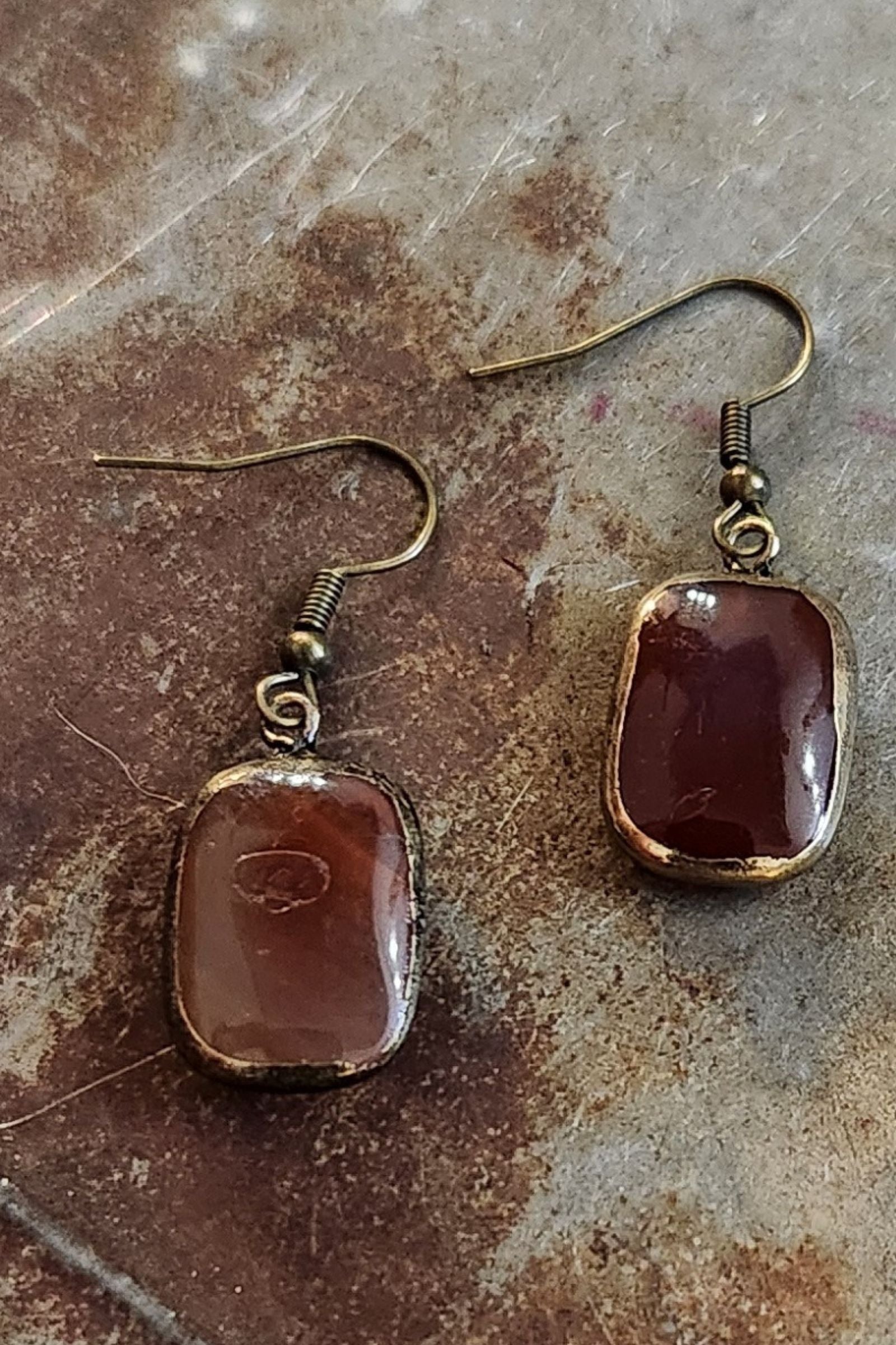 Sicily Red Agate Earrings