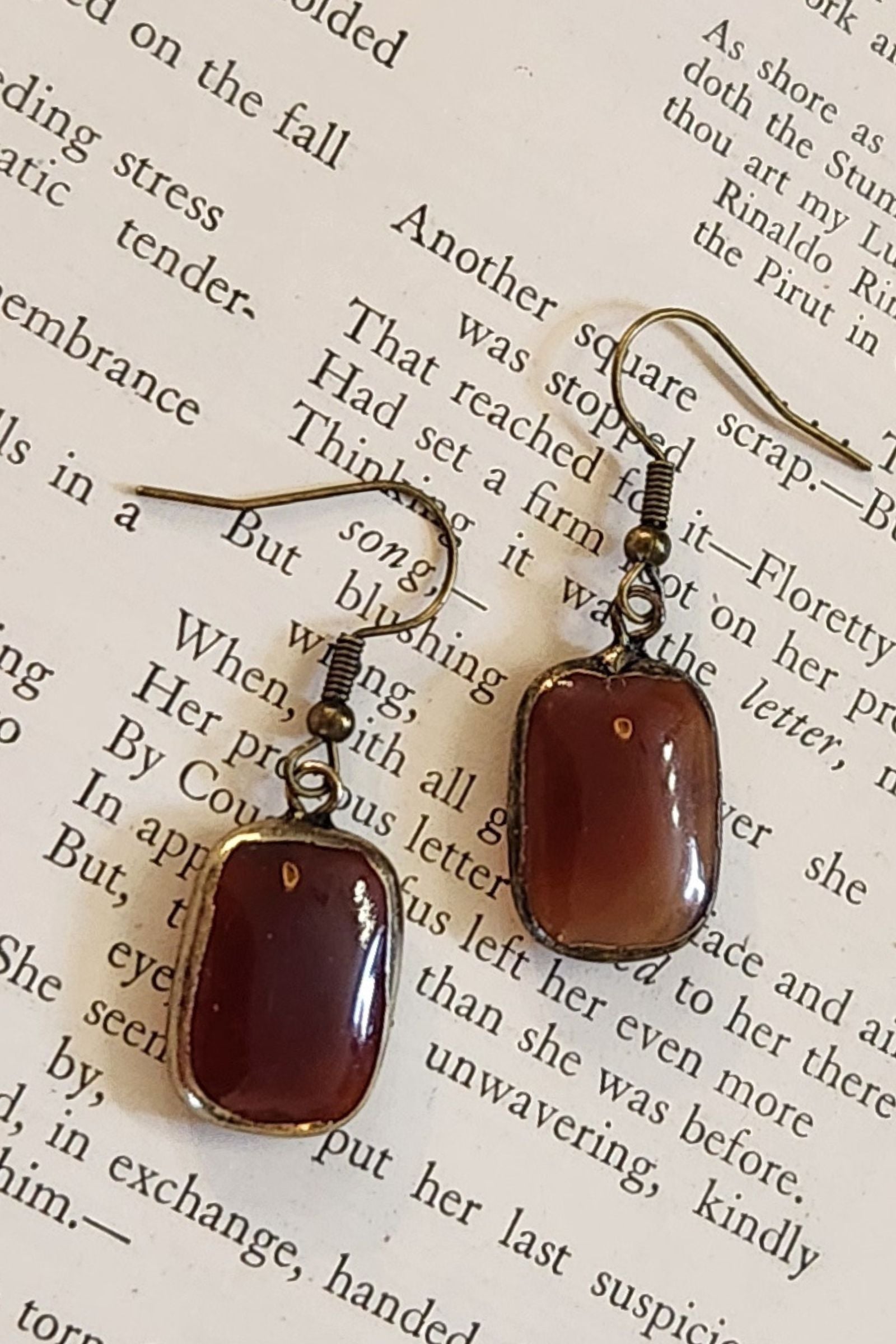 Sicily Red Agate Earrings