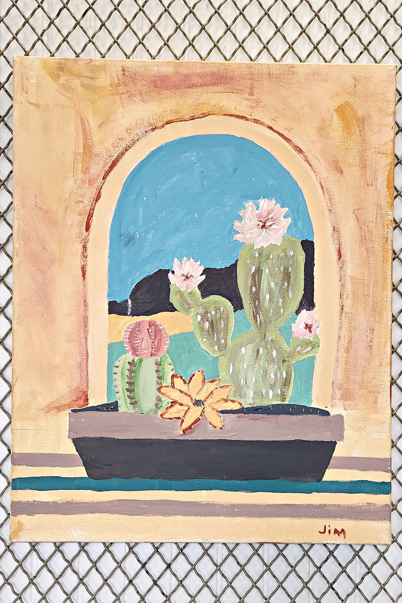 Cactus Painting Wall Art